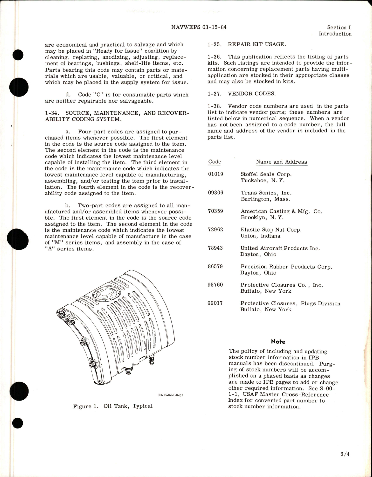 Sample page 7 from AirCorps Library document: Illustrated Parts Breakdown for Oil Tank and Sensor Assembly