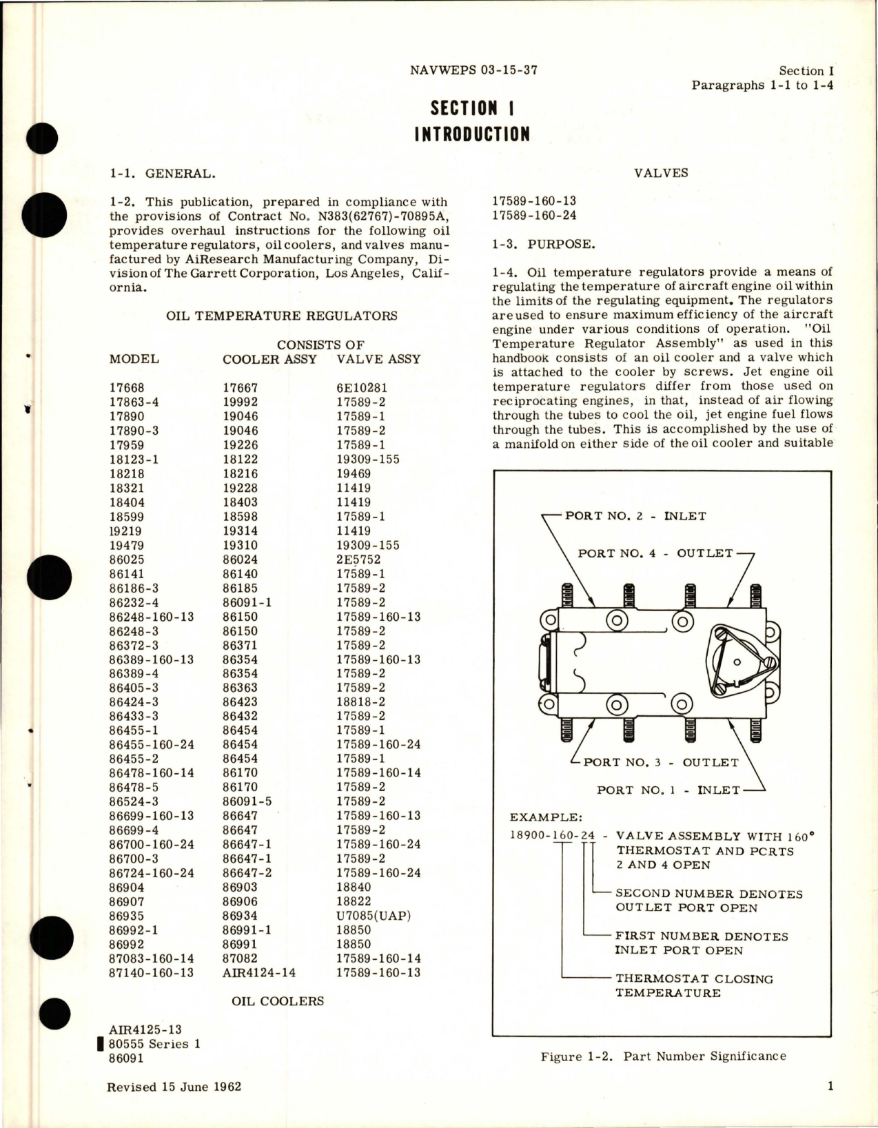 Sample page 5 from AirCorps Library document: Overhaul Instructions for Oil Temperature Regulators Oil Coolers Valves
