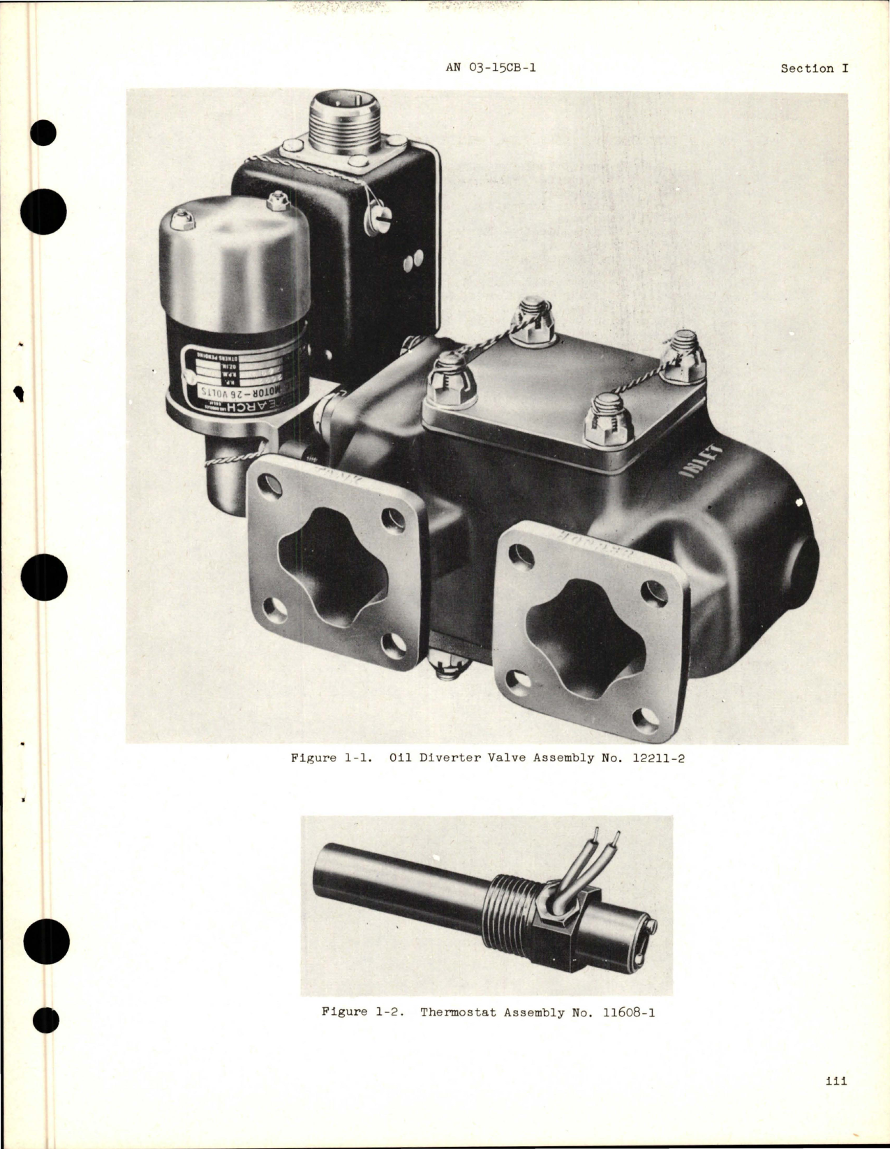 Sample page 5 from AirCorps Library document: Operation, Service, Overhaul Instructions for Oil Diverter Valve Assembly - Part 12211-2, 12252-2, Floating Control Thermostat Assembly - Part 11607, Thermostat Assembly - Parts 11608-1, 11610-11