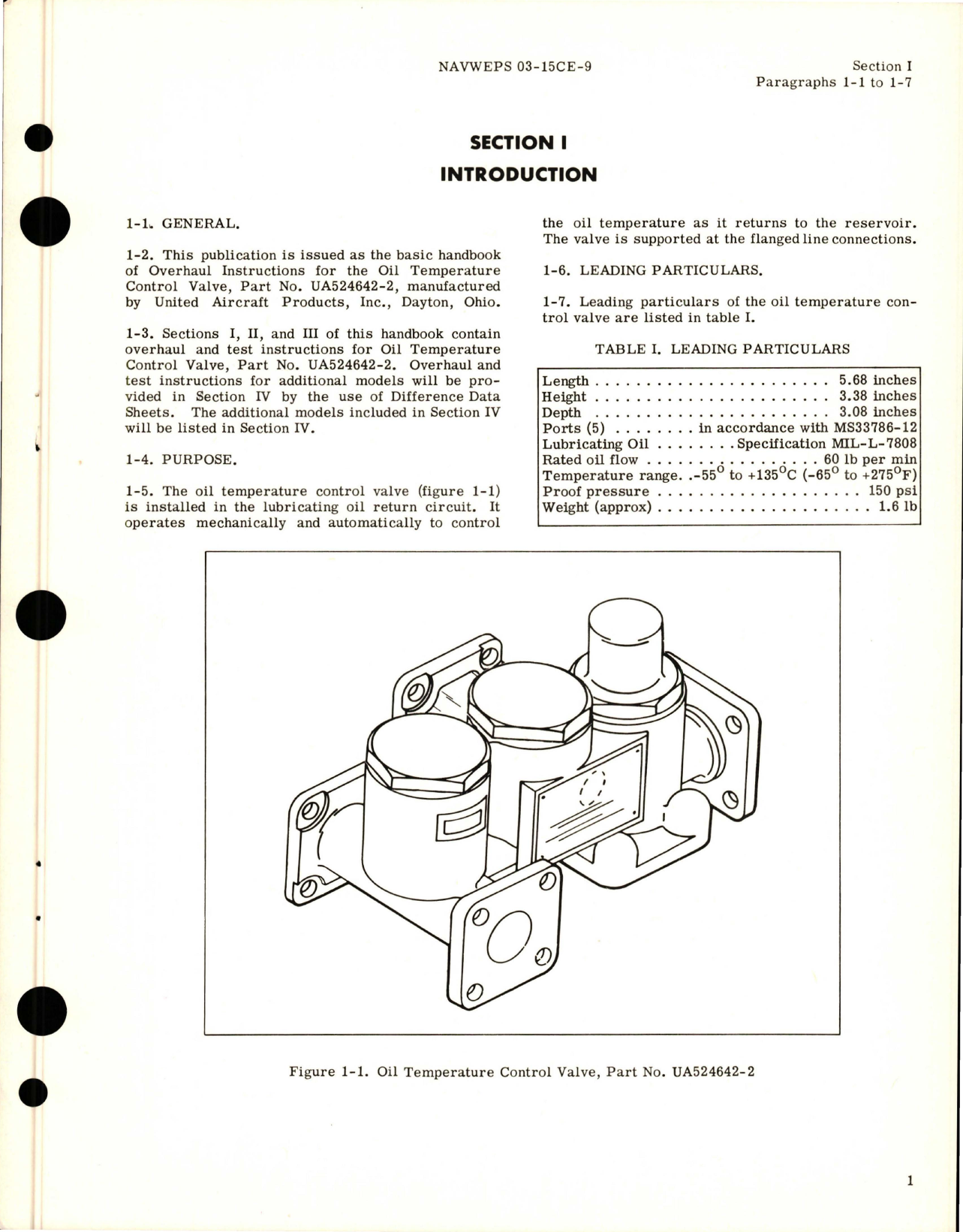 Sample page 5 from AirCorps Library document: Overhaul Instructions for Oil Temperature Control Valve - Part UA524642-2 