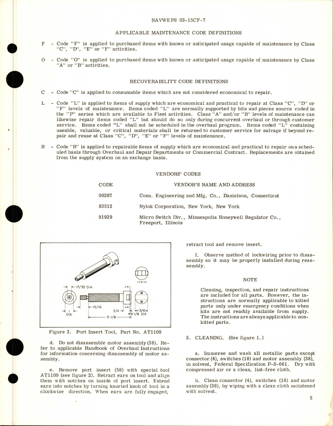 Sample page 5 from AirCorps Library document: Overhaul Instructions with Parts Breakdown for Motor Actuated Gate Shutoff Valve - Part 132555-1