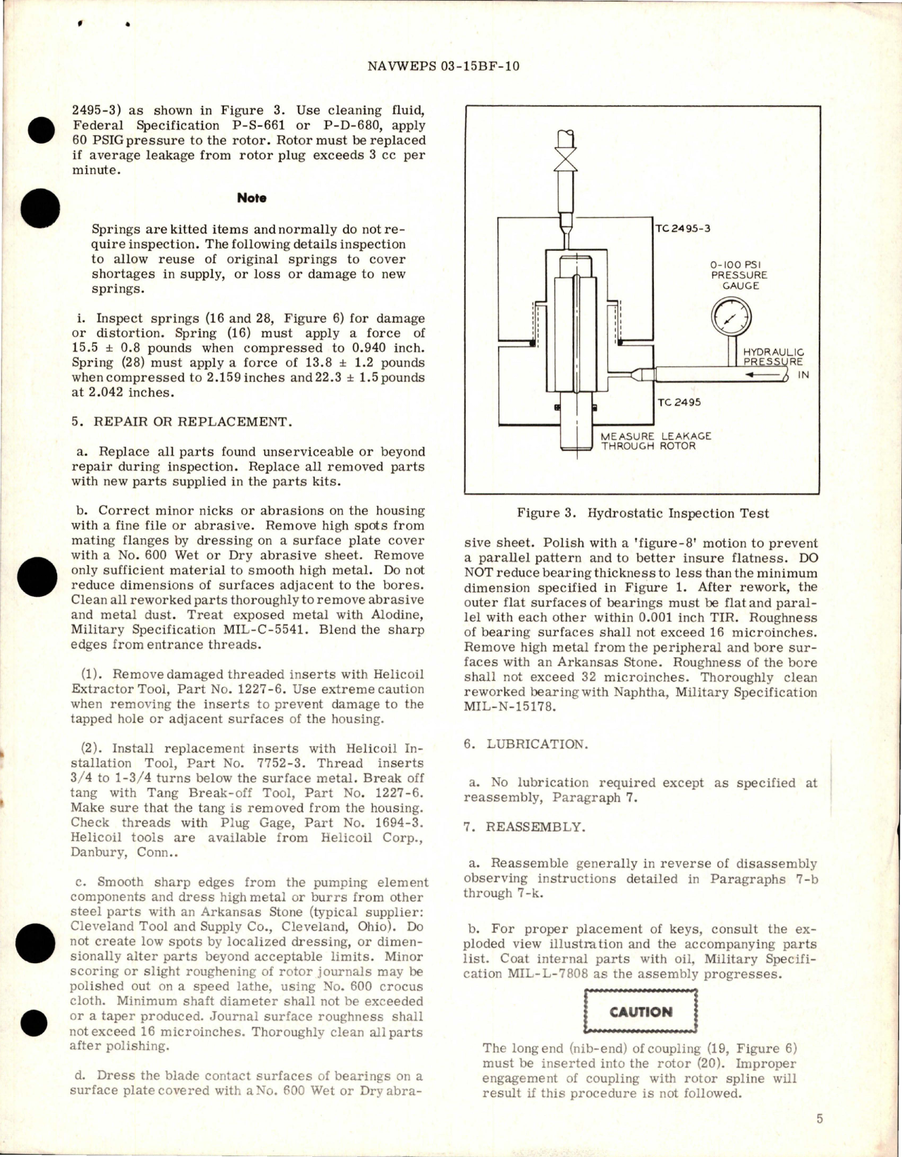 Sample page 7 from AirCorps Library document: Overhaul Instructions with Parts for Main Lube Pump - LSI Model RR16730A and RR16730D 