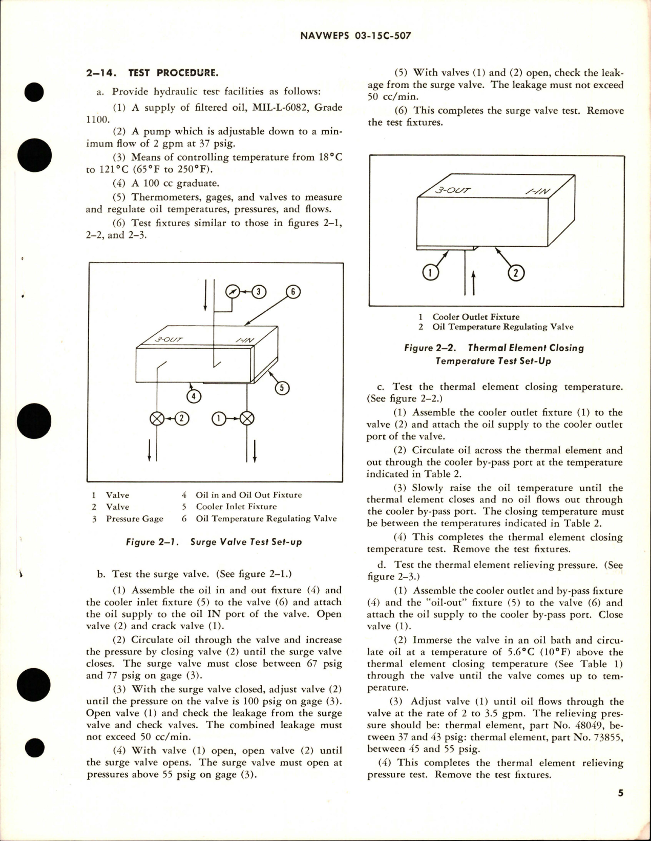 Sample page 5 from AirCorps Library document: Operation, Service and Overhaul Instructions with Parts Catalog for Oil Cooler Valve - Model 46800