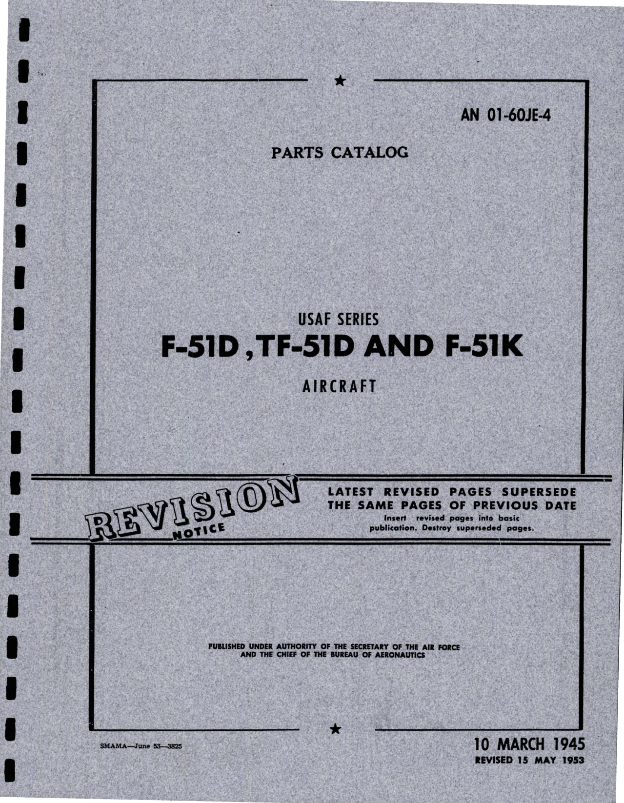 Sample page 1 from AirCorps Library document: Parts Catalog for F-51D, TF-51D and F-51K