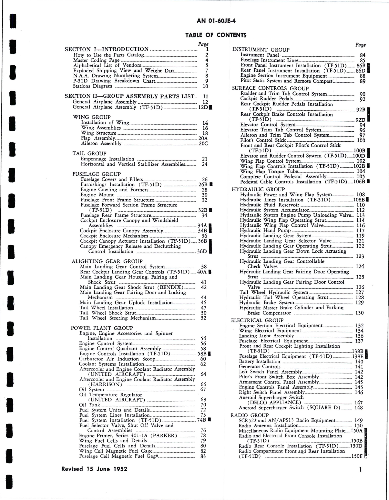 Sample page 5 from AirCorps Library document: Parts Catalog for F-51D, TF-51D and F-51K