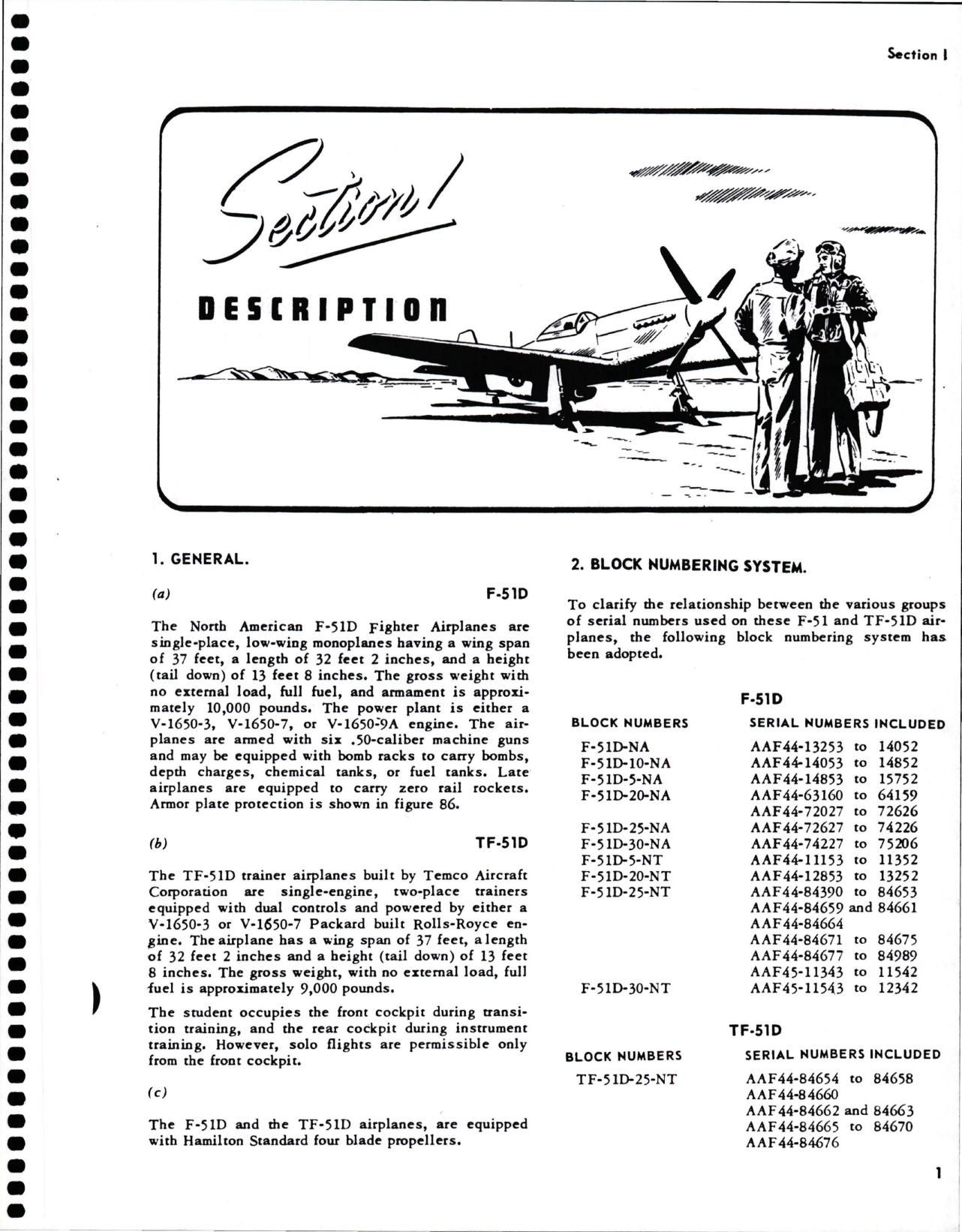 Sample page 7 from AirCorps Library document: Flight Operating Instructions for F-51D and TF-51D