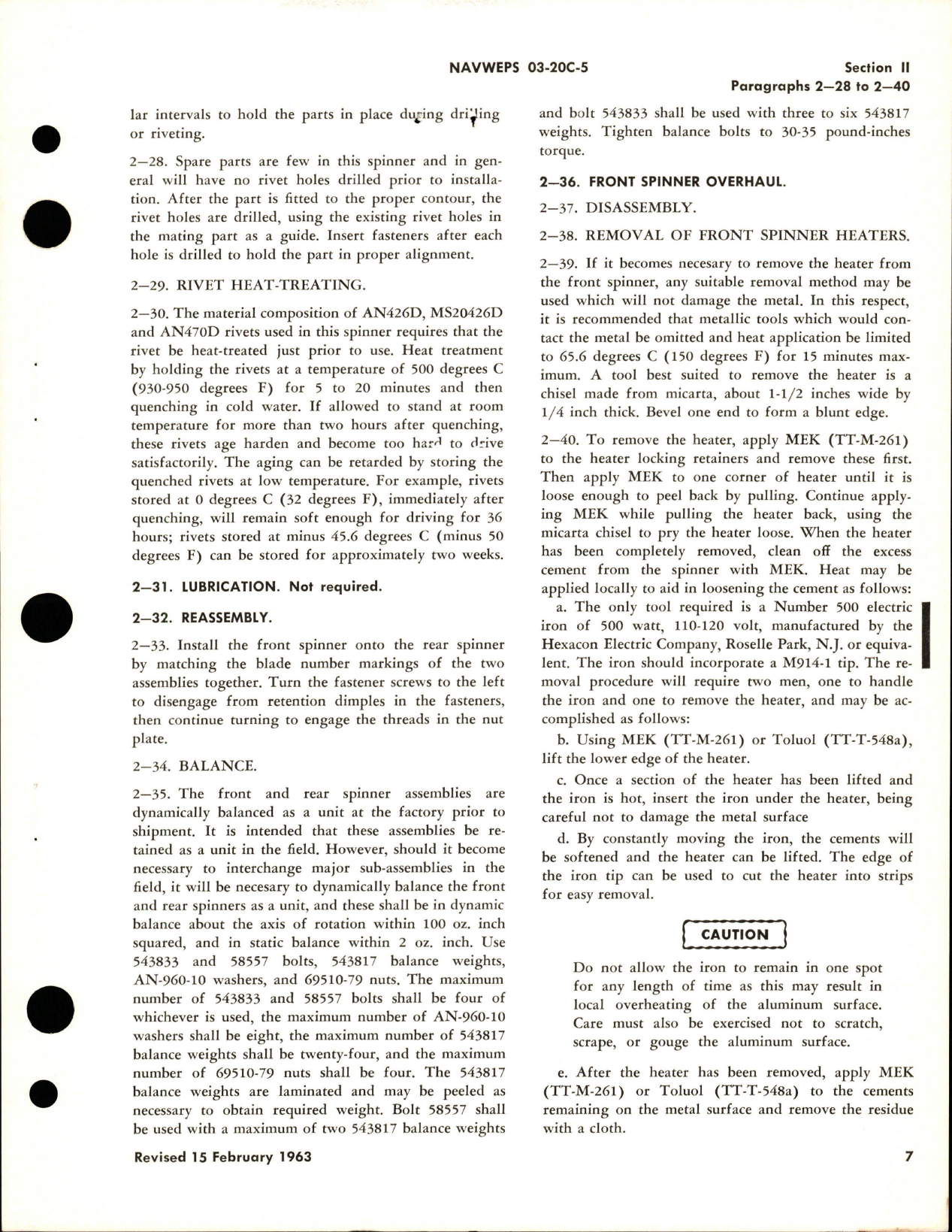 Sample page 5 from AirCorps Library document: Overhaul Instructions for Aircraft Propeller Spinner and Anti-Icing - Assembly 535247