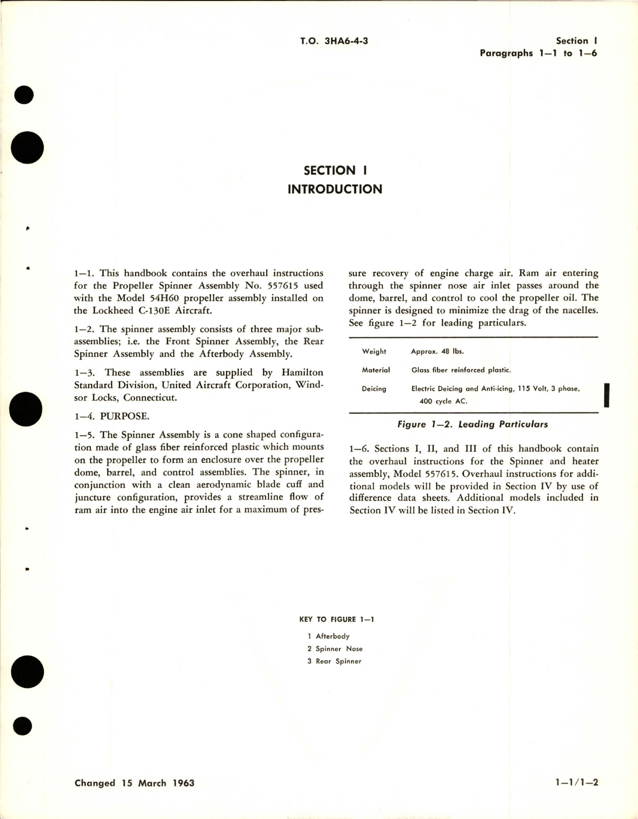 Sample page 5 from AirCorps Library document: Overhaul Instructions for Aircraft Propeller Spinner and Anti-Icing - Part 557615 