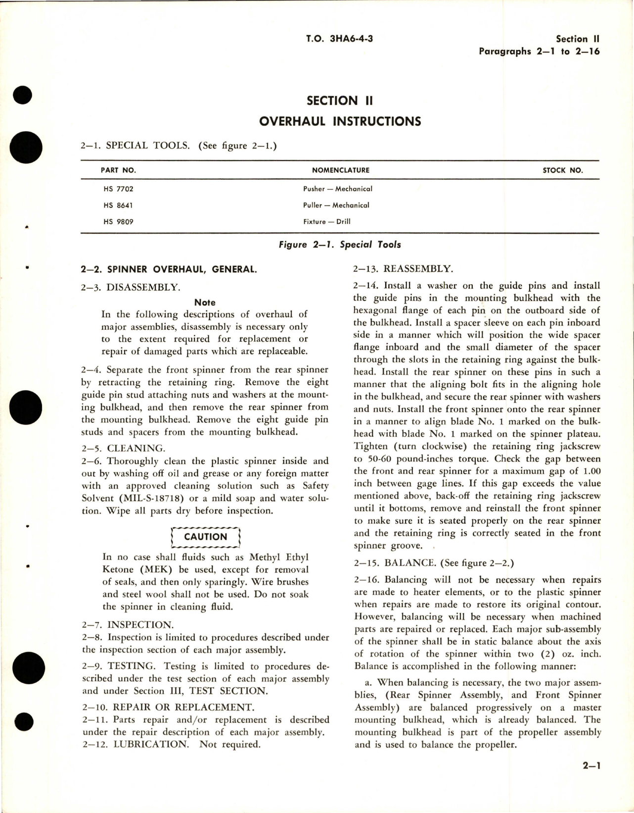 Sample page 7 from AirCorps Library document: Overhaul Instructions for Aircraft Propeller Spinner and Anti-Icing - Part 557615 