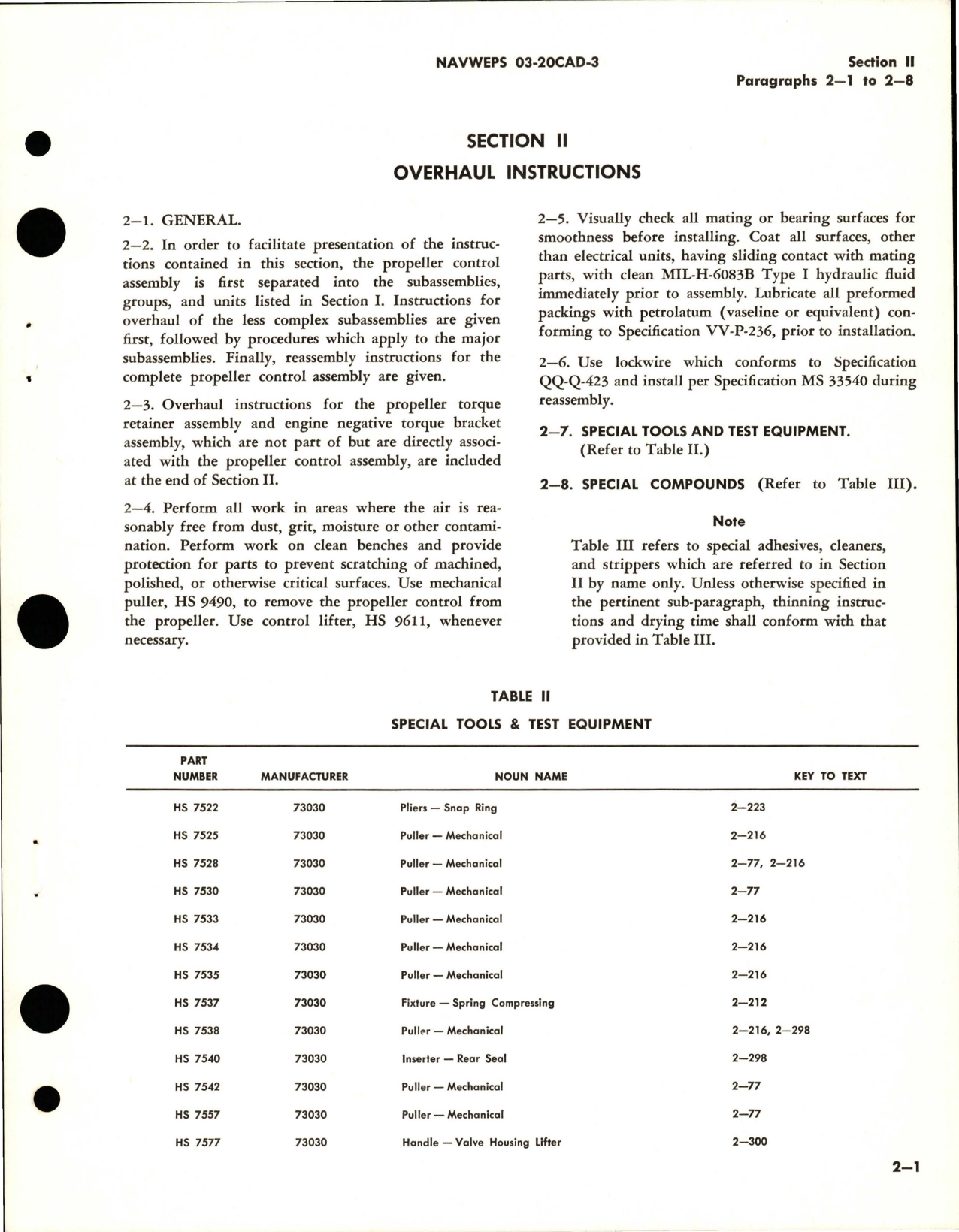 Sample page 7 from AirCorps Library document: Overhaul Instructions for Variable Pitch Aircraft Propeller Control - Assembly No. 582440 