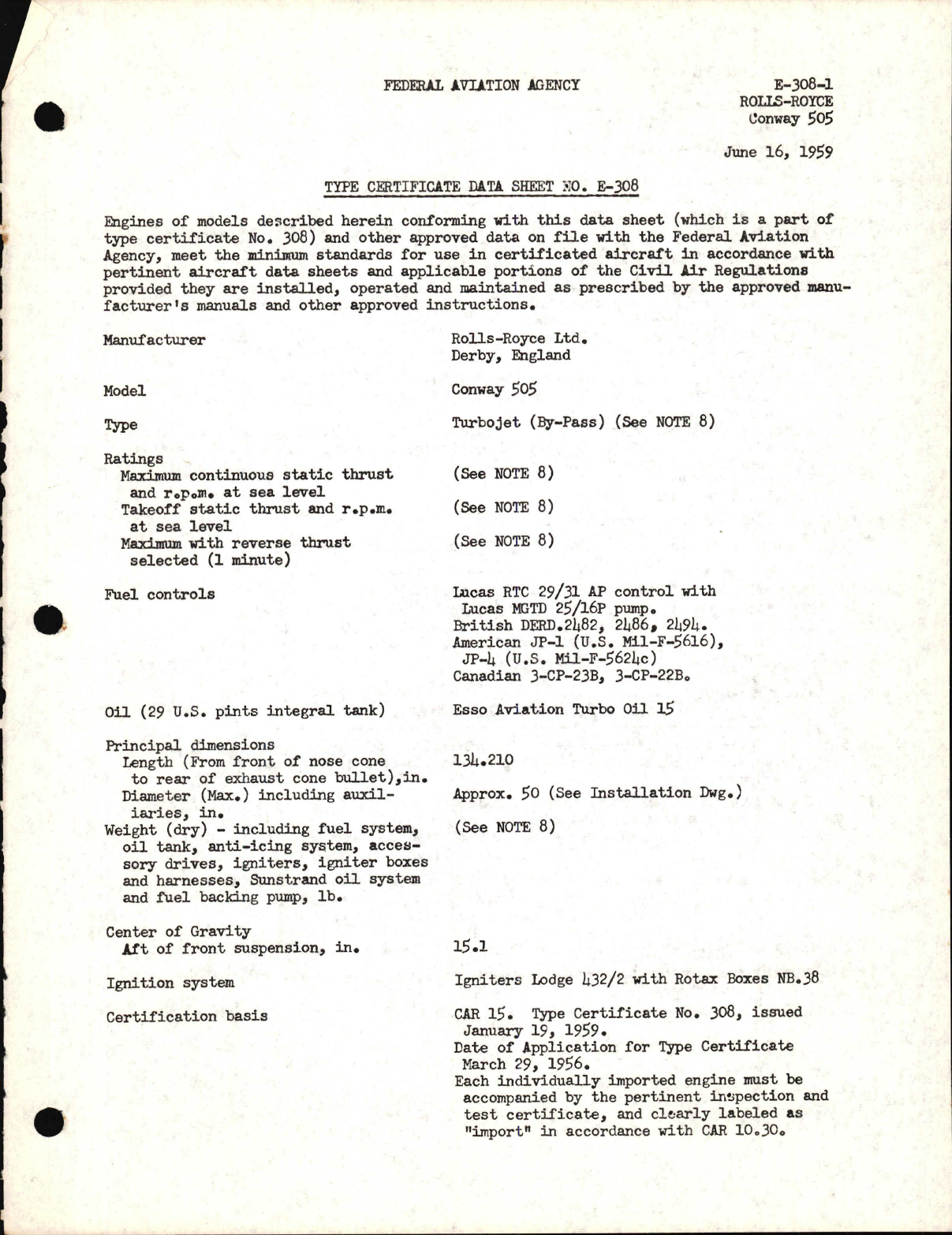 Sample page 1 from AirCorps Library document: Conway 505