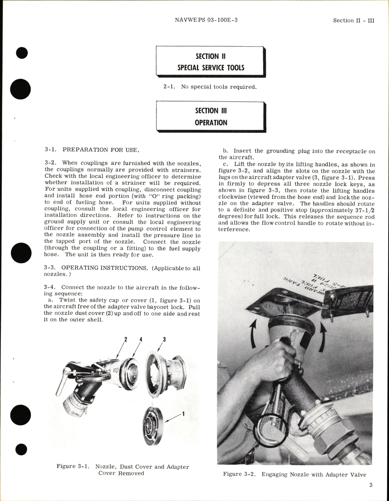 Sample page 7 from AirCorps Library document: Operation and Service Instructions for Aircraft Pressure Fuel Servicing Nozzles Part Nos. 4-2650-8, -8M, -10, 10M2