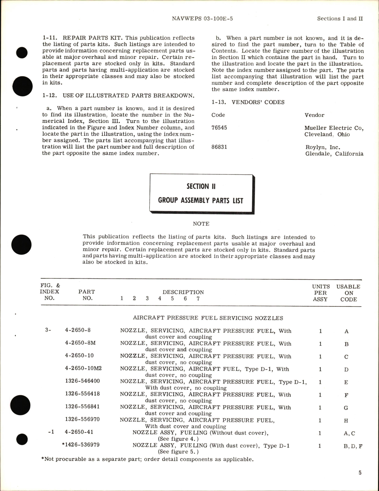 Sample page 7 from AirCorps Library document: Illustrated Parts Breakdown for Aircraft Pressure Fuel Servicing Nozzles Part Nos. 4-2650-8, -8M, -10, 10M2