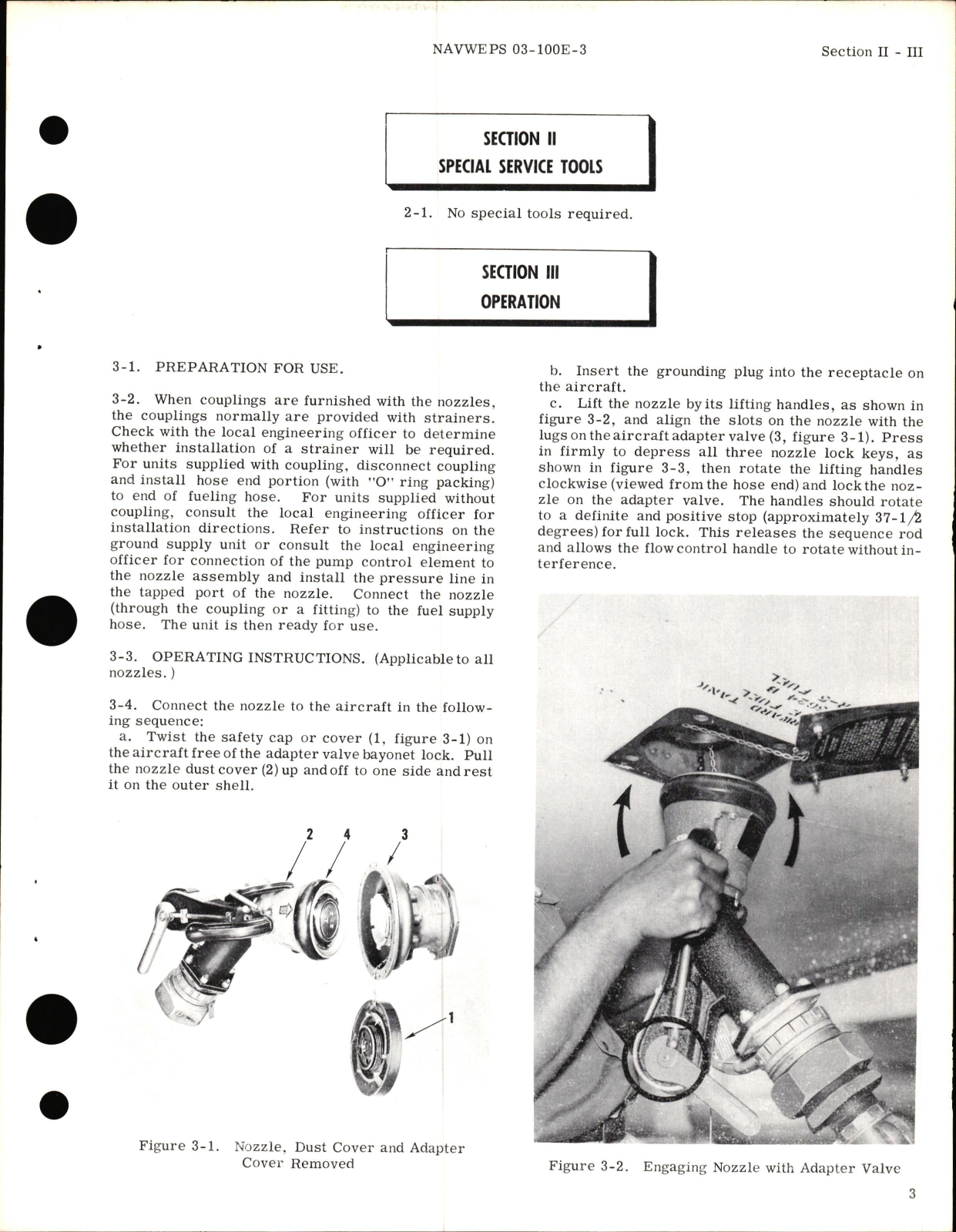 Sample page 7 from AirCorps Library document: Operation and Service Instructions for Aircraft Pressure Fuel Servicing Nozzles Part Nos. 4-2650-8, -8M, -10, -10M2 