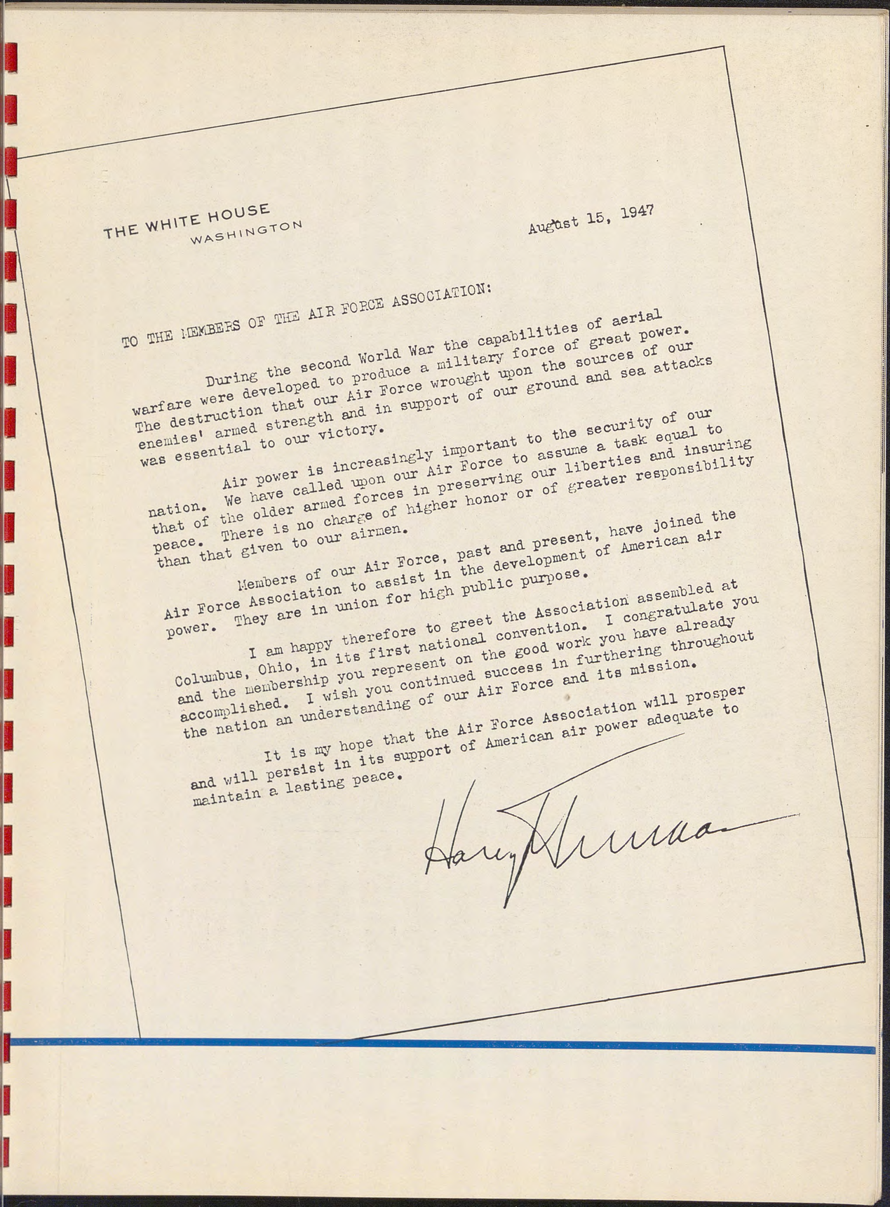 Sample page 5 from AirCorps Library document: First Annual Convention of Air Force Association