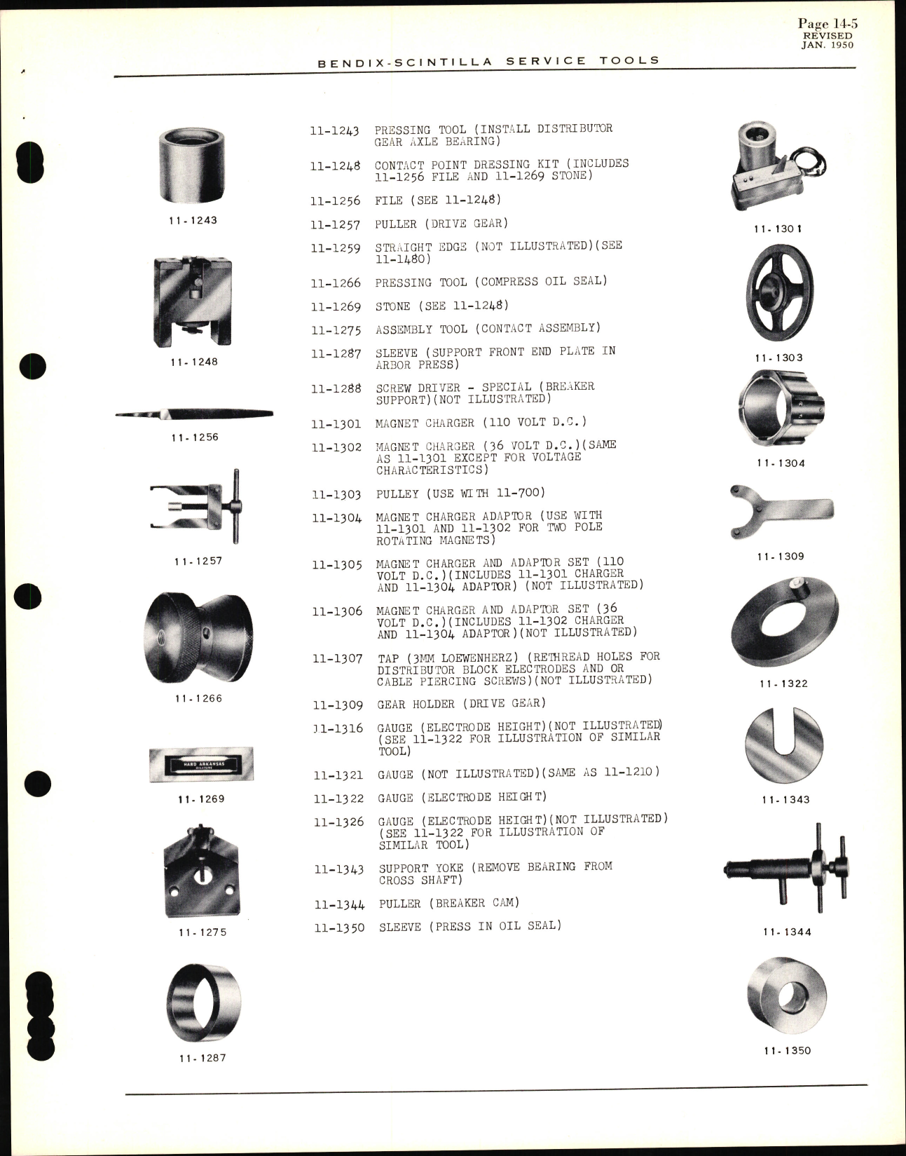 Sample page 5 from AirCorps Library document:  Bendix-Scintilla Service Tool Catalog