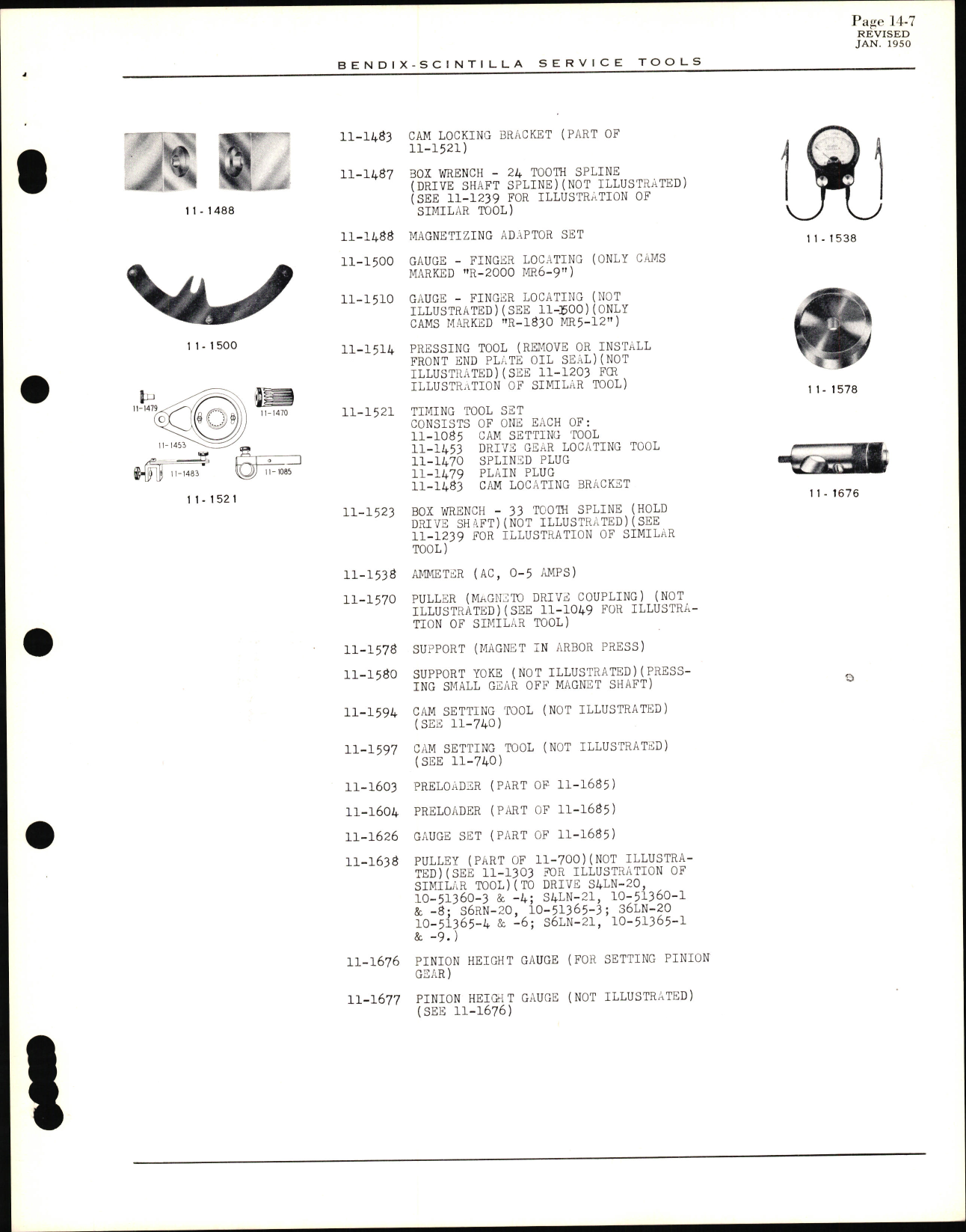 Sample page 7 from AirCorps Library document:  Bendix-Scintilla Service Tool Catalog