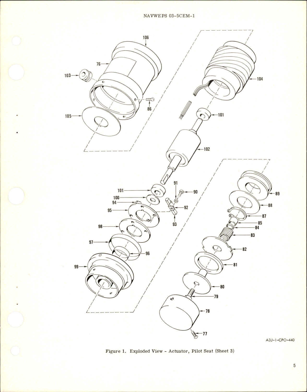 Sample page 7 from AirCorps Library document: Overhaul Instructions with Parts Breakdown for Pilot Seat Actuator - Part 43800-3