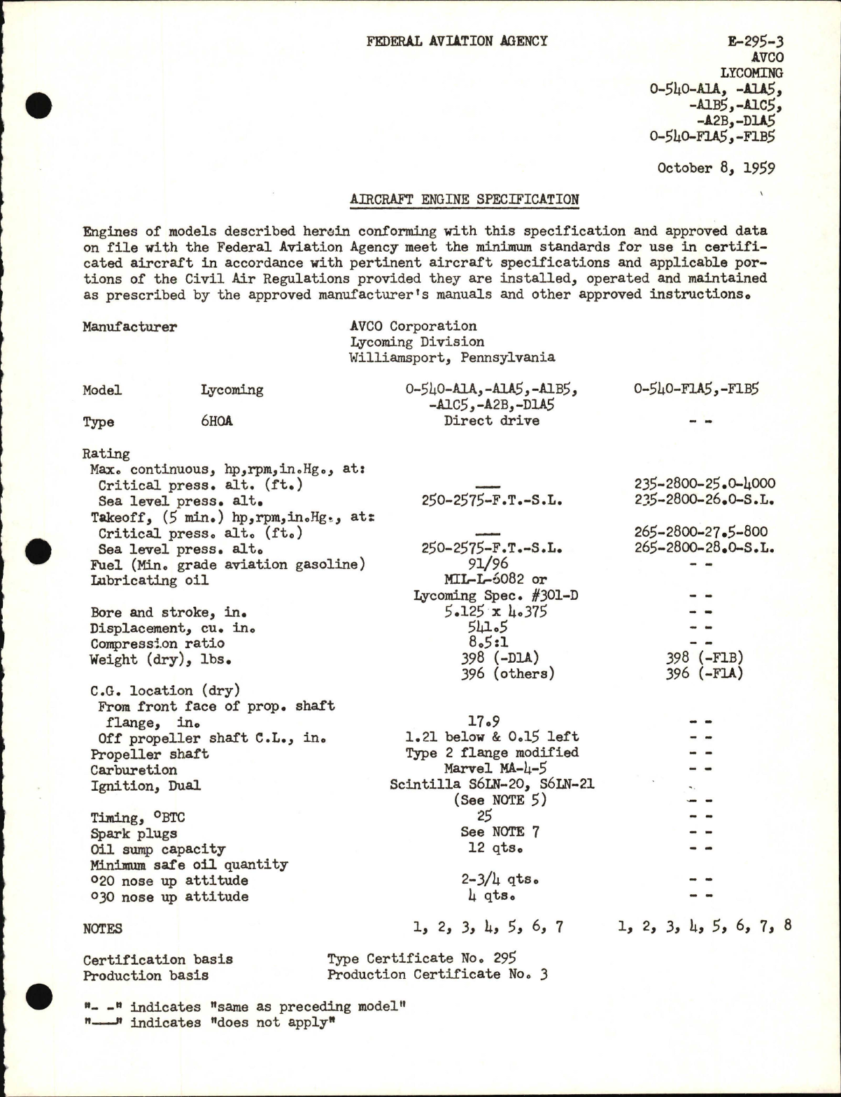 Sample page 1 from AirCorps Library document: O-540