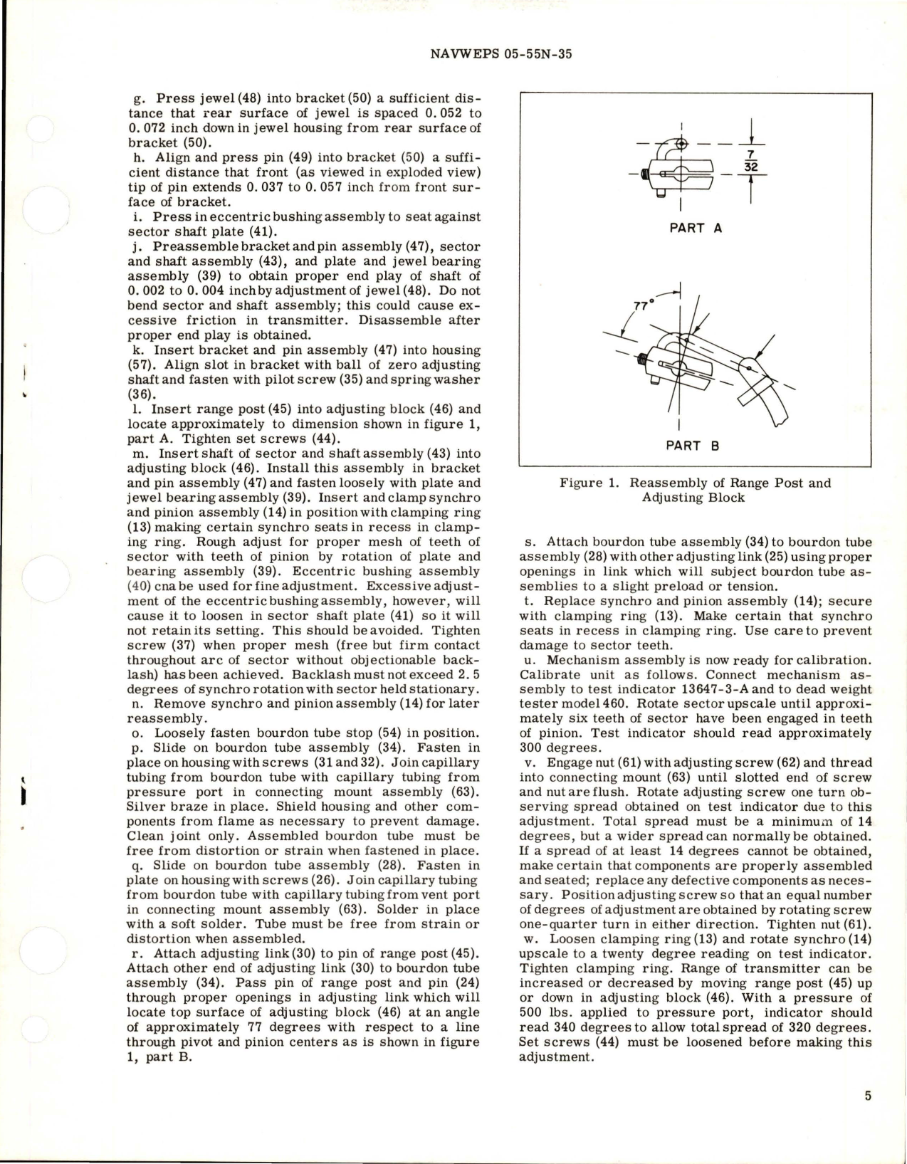 Sample page 5 from AirCorps Library document: Overhaul Instructions with Parts Breakdown for Gage Pressure Transmitter - Part 7627-17-A5-1