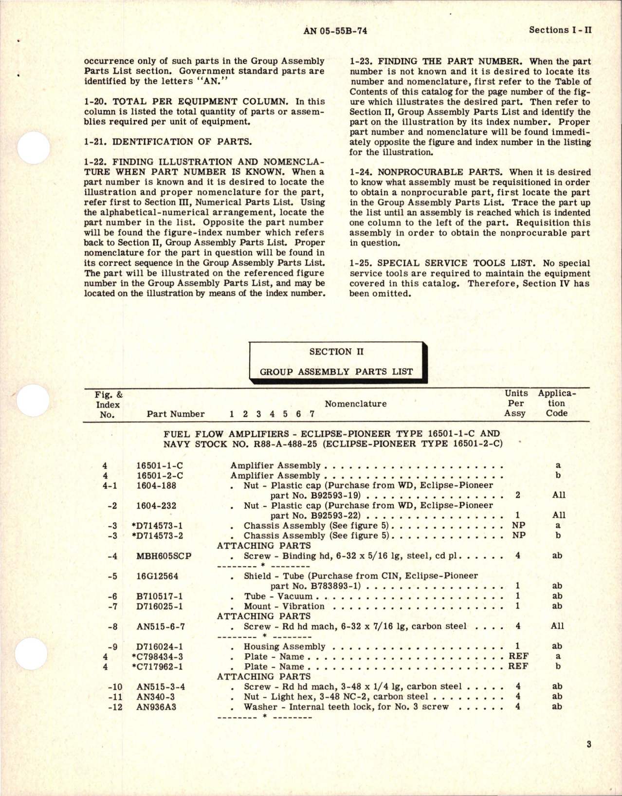 Sample page 9 from AirCorps Library document: Parts Catalog for Fuel Flowmeter Amplifiers and Servo Amplifier