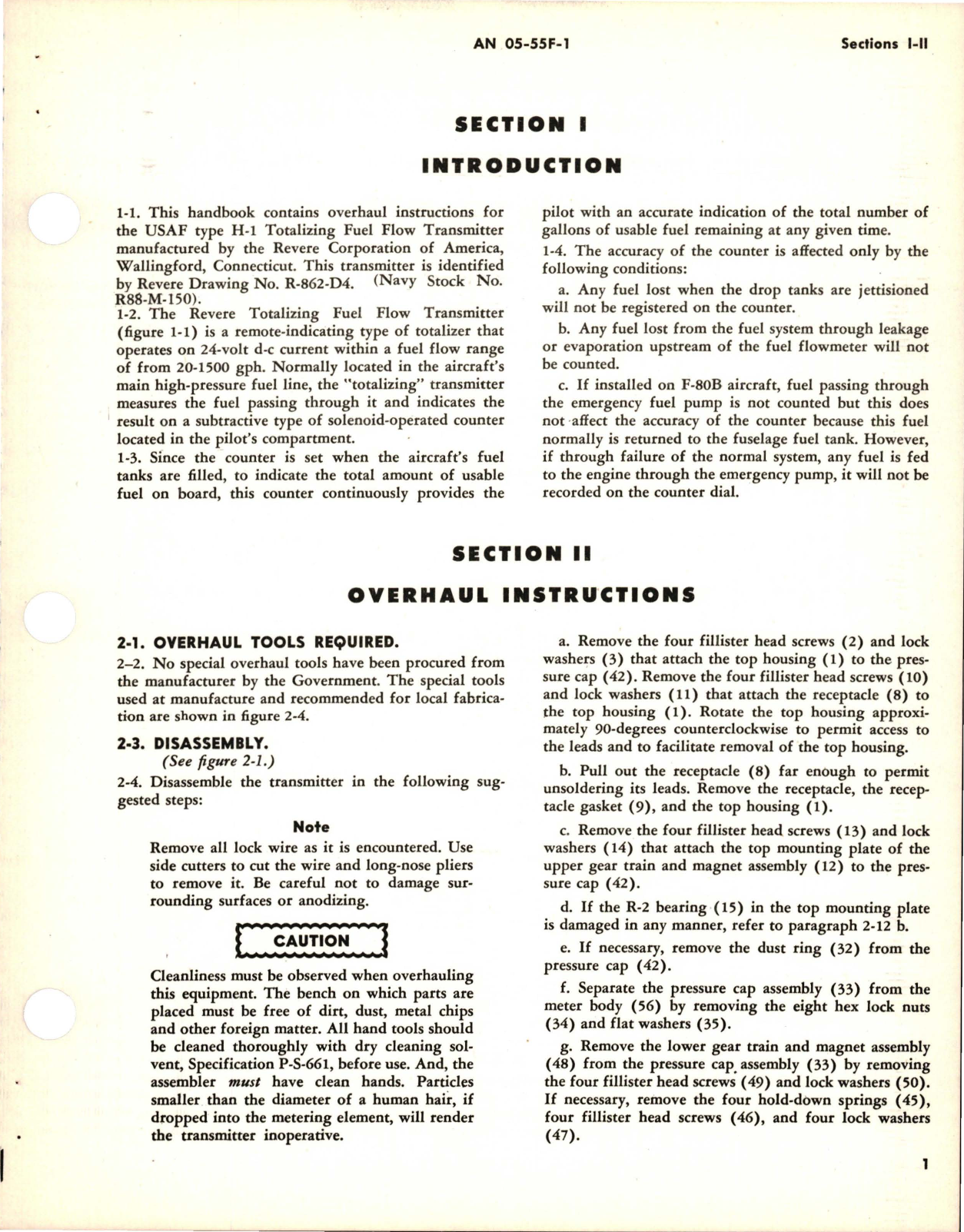 Sample page 5 from AirCorps Library document: Overhaul Instructions for Fuel Flow Transmitter - Type H-1 - Part R-862-D4