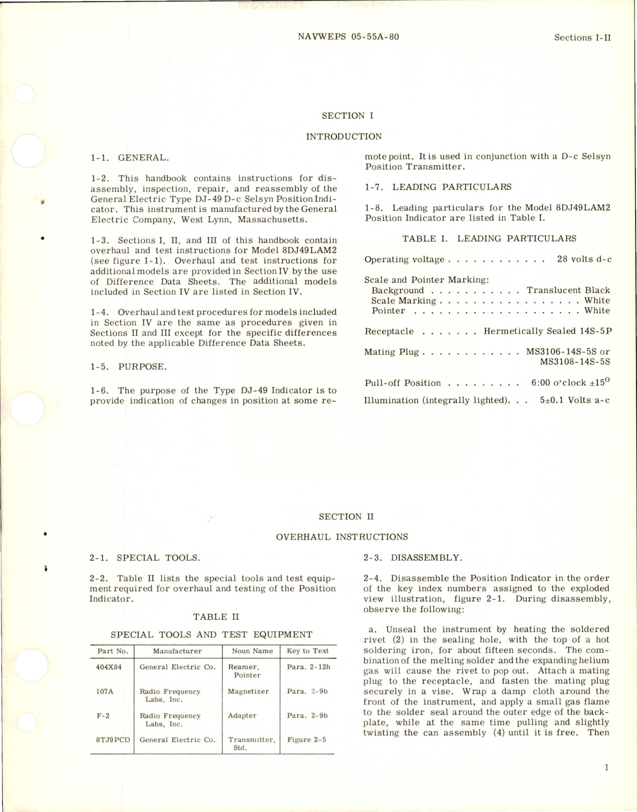 Sample page 5 from AirCorps Library document: Overhaul Instructions for DC Selsyn Position Indicator - Models 8DJ49LAM2 and 8DJ49LAN2 