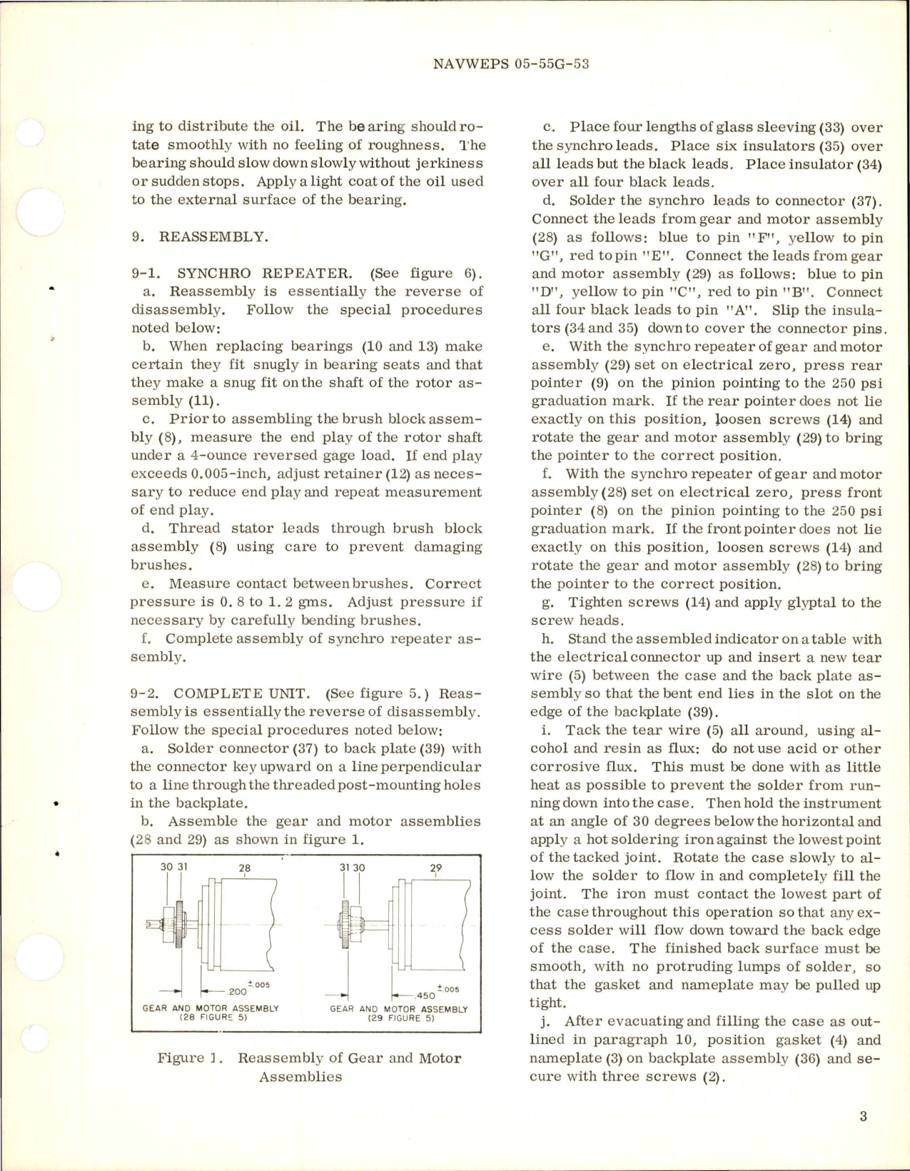 Sample page 5 from AirCorps Library document: Overhaul Instructions with Illustrated Parts Breakdown for Synchro Style Torque Pressure Dual Indicator - Part SRD-2A