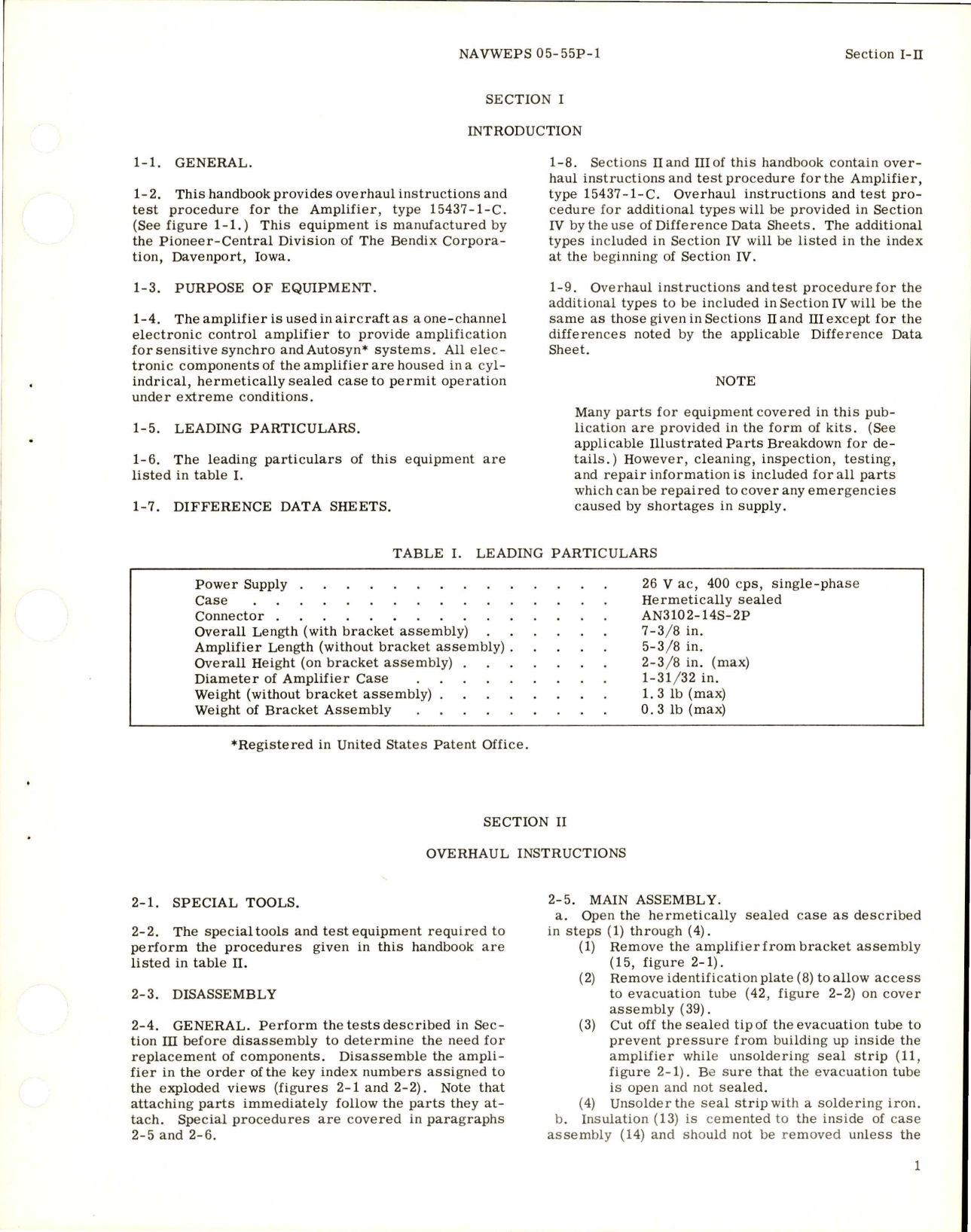 Sample page 5 from AirCorps Library document: Overhaul Instructions for Amplifier - Part 15437-1-C