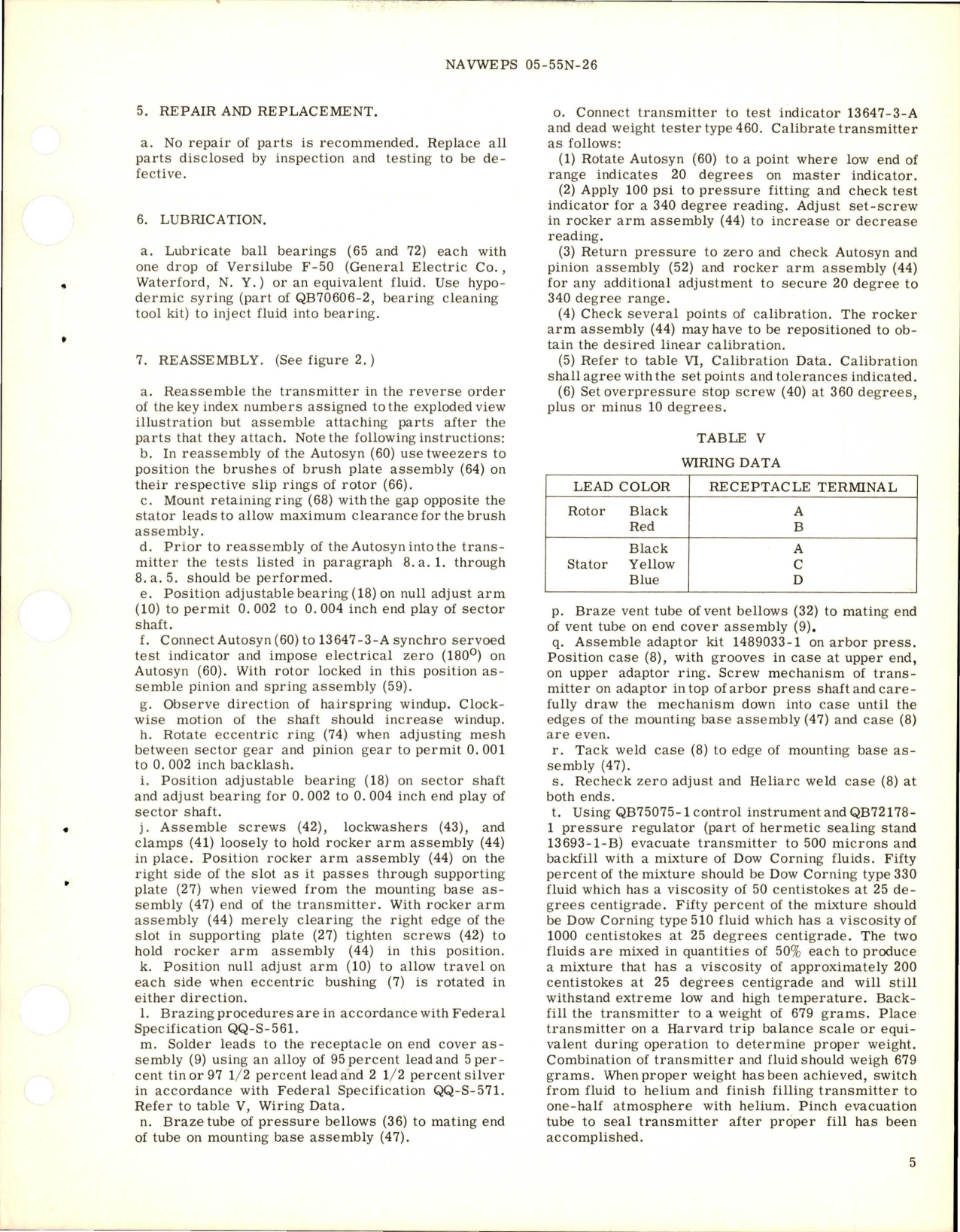 Sample page 5 from AirCorps Library document: Overhaul Instructions with Parts Breakdown for Pressure Transmitter - Type 7724-30-B5-1