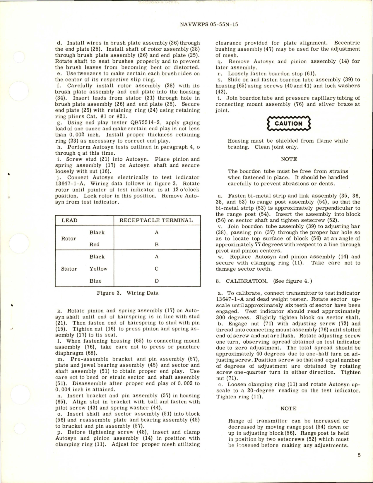 Sample page 5 from AirCorps Library document: Overhaul Instructions with Parts Breakdown for Autosyn Pressure Transmitter - Type 7617-23-A5-1 