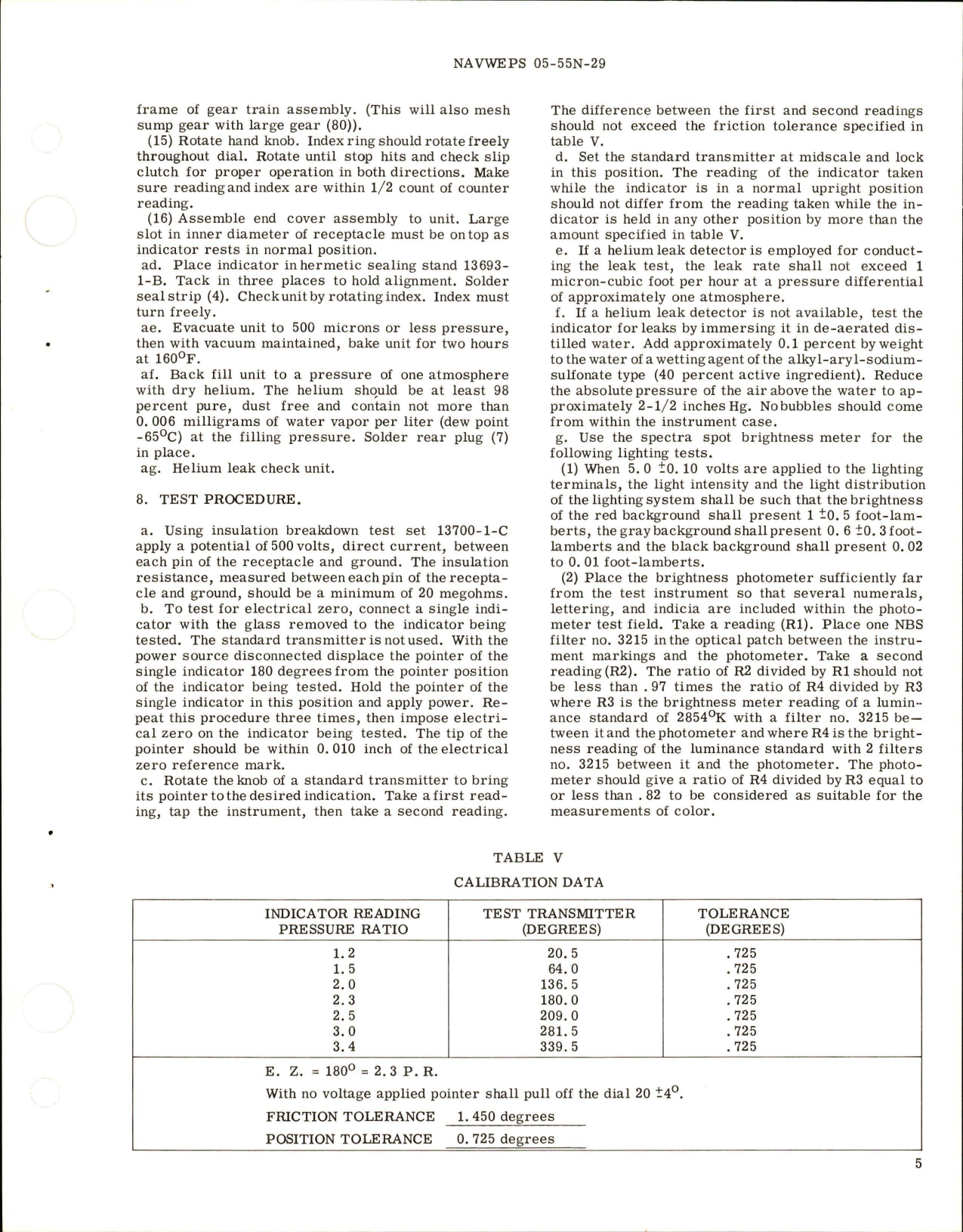 Sample page 5 from AirCorps Library document: Overhaul Instructions with Parts Breakdown for Pressure Ratio Indicator - Part 34800-C1A-1-A2