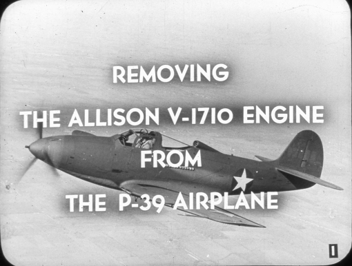 Sample page 1 from AirCorps Library document: Removing the Allison V-1710 from the P-39