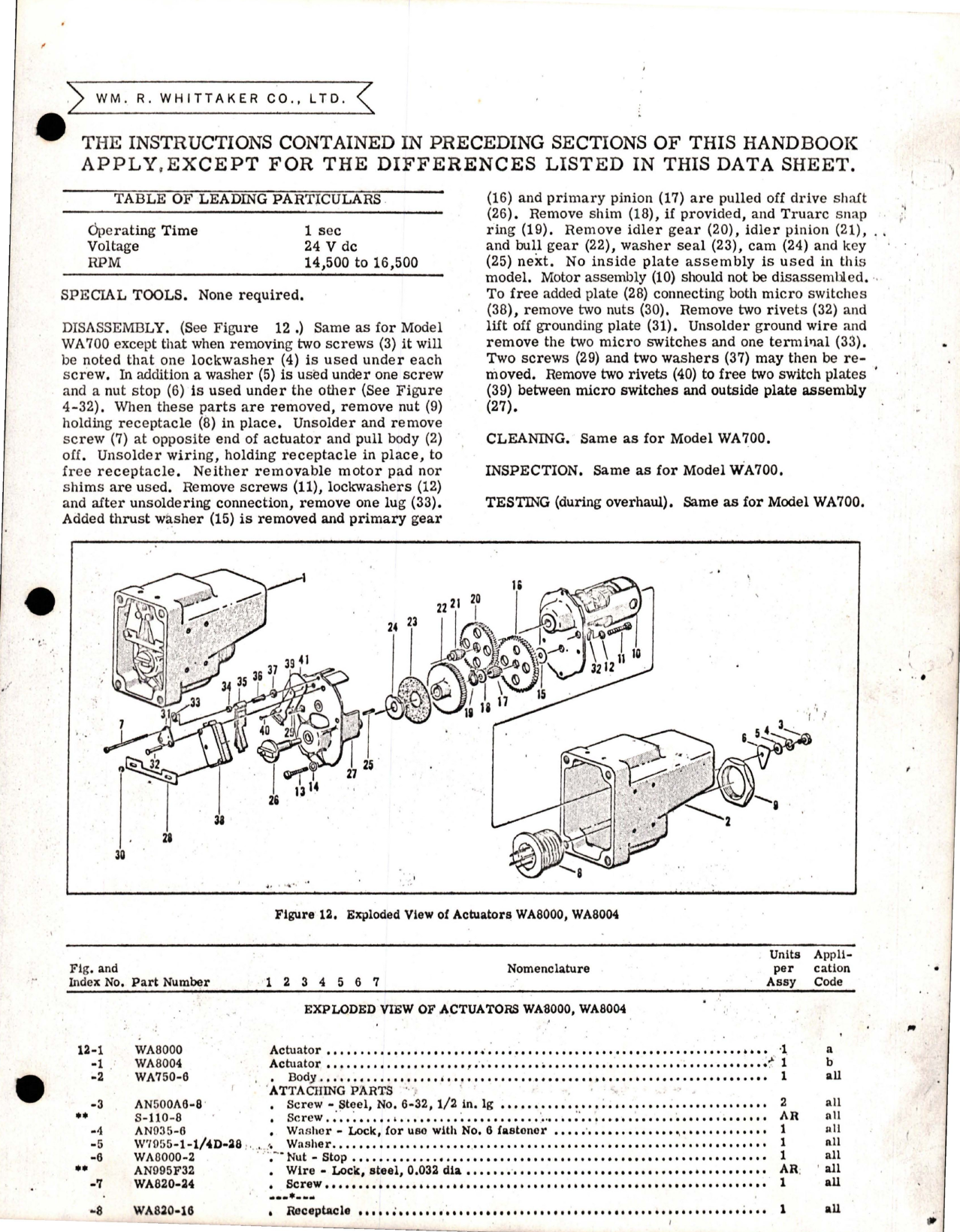 Sample page 5 from AirCorps Library document: Overhaul with Parts Breakdown for Motor Actuated Slide Shut-Off Valve - Part WE459-1-1/4D