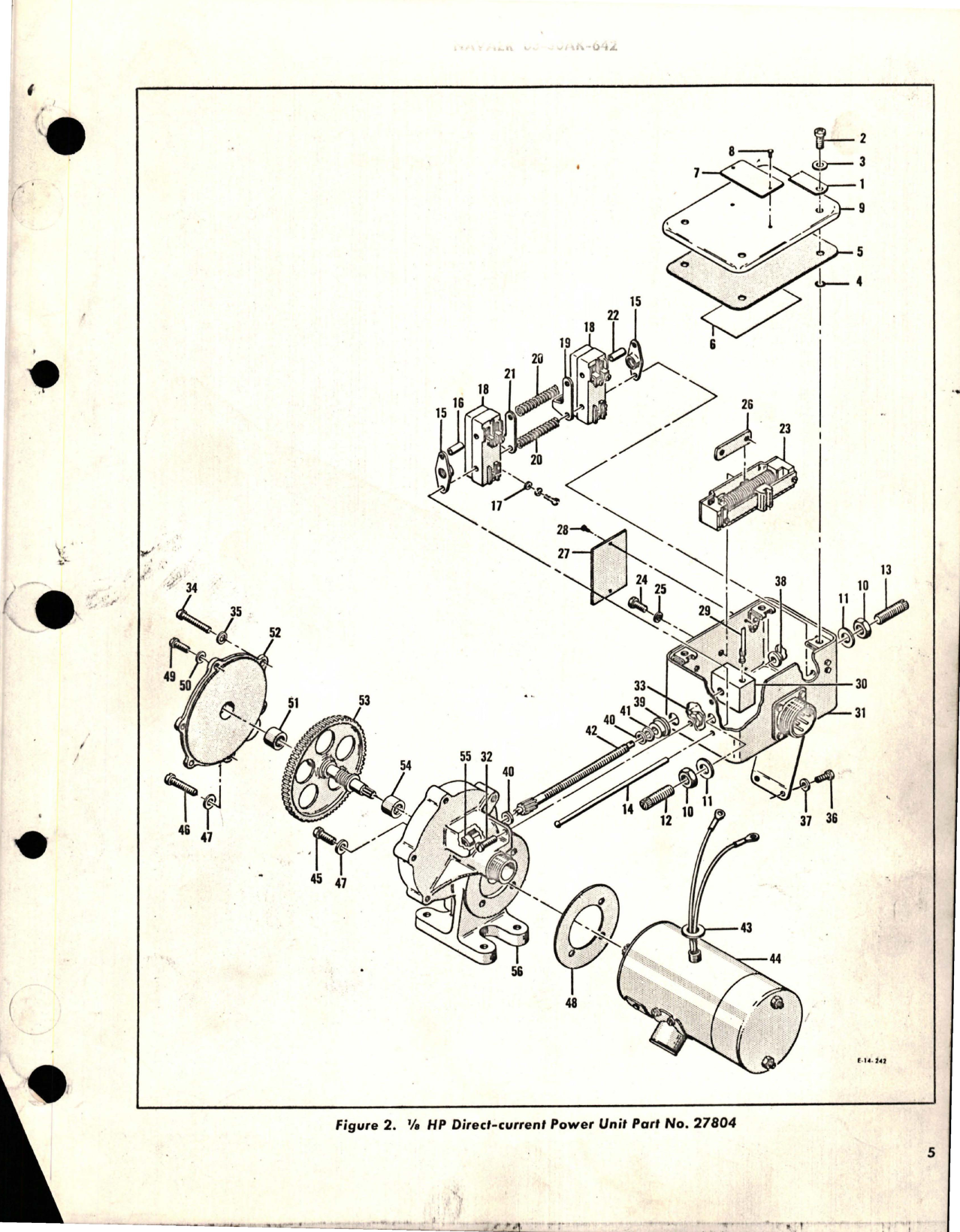 Sample page 5 from AirCorps Library document: Overhaul Instructions with Parts for Direct Current Power Unit - 1/8