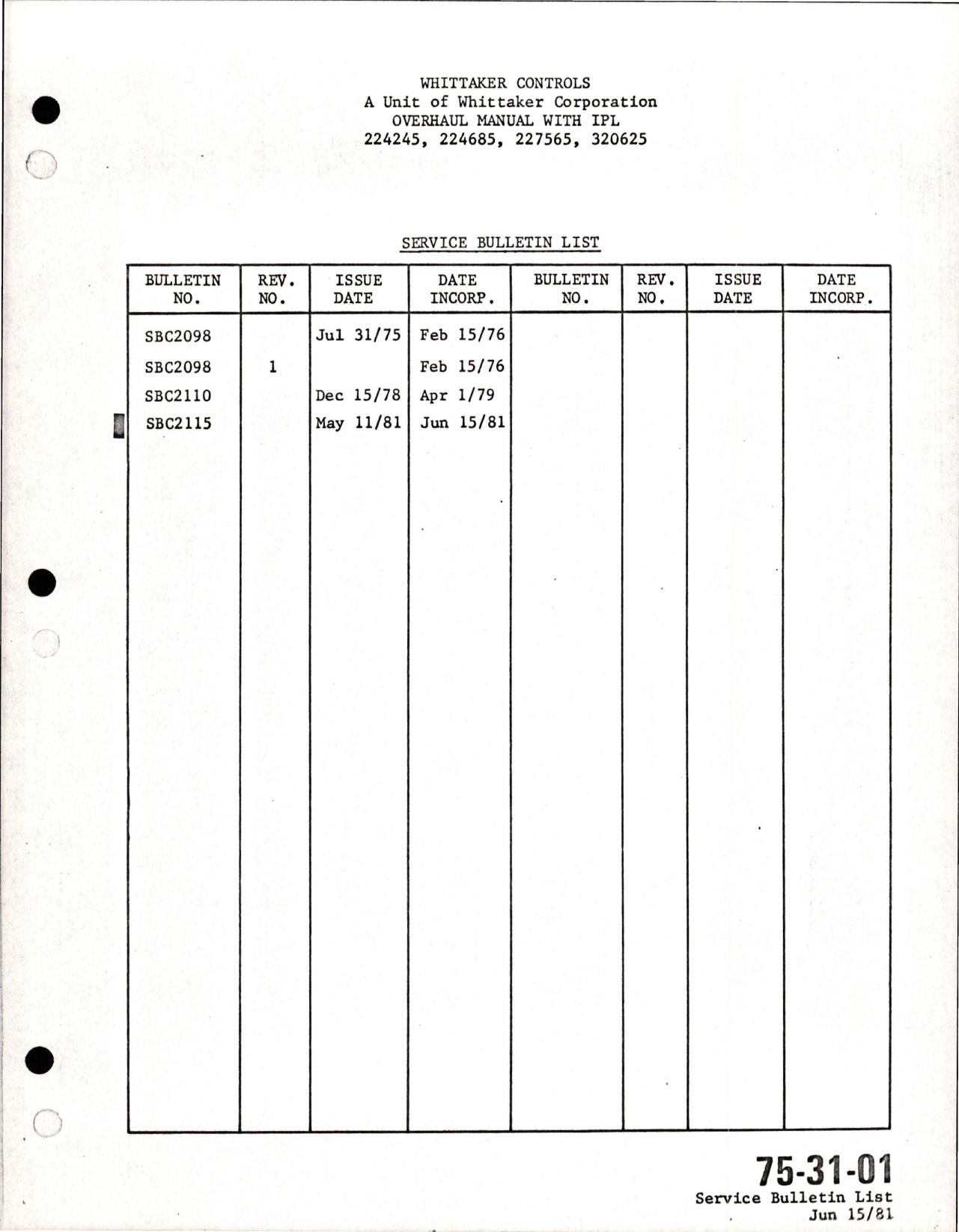 Sample page 5 from AirCorps Library document: Overhaul with Illustrated Parts List for Pressure Relief Valve - 6 inch tube size - Revision 7