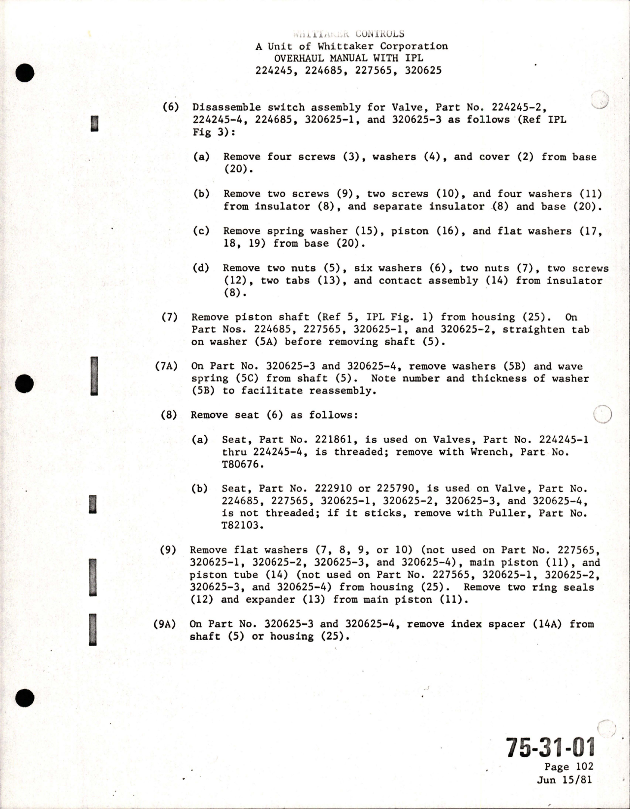 Sample page 9 from AirCorps Library document: Overhaul with Illustrated Parts List for Pressure Relief Valve - 6 inch tube size - Revision 7