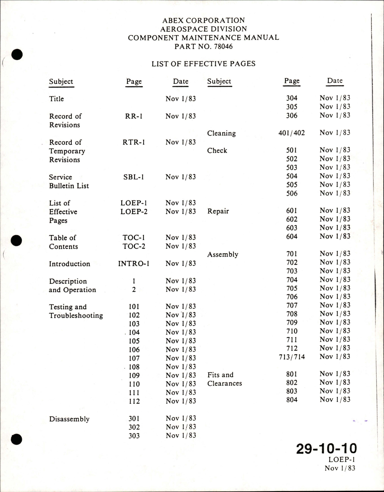 Sample page 5 from AirCorps Library document: Maintenance with Illustrated Parts List for Variable Delivery Hydraulic Pump - Part 55110, 55110-01