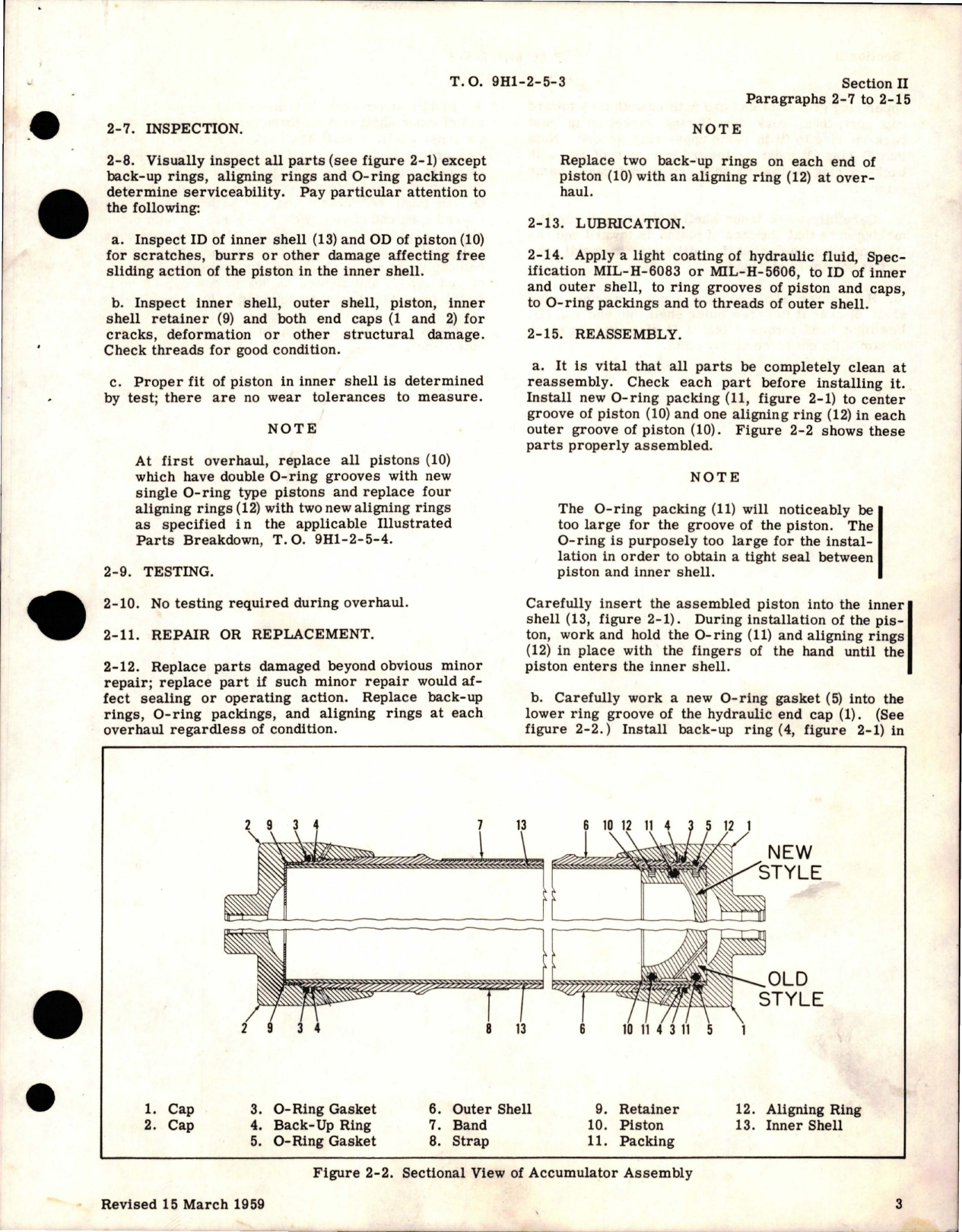 Sample page 7 from AirCorps Library document: Overhaul Instructions for Accumulator Assembly