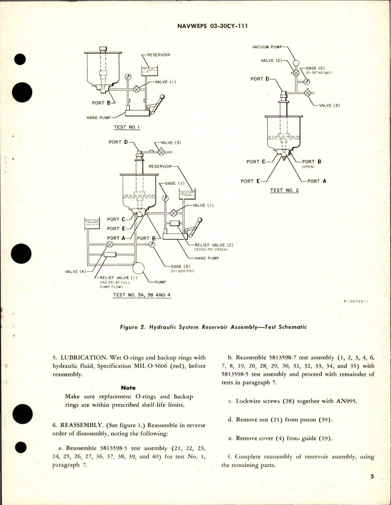 Sample page 5 from AirCorps Library document: Overhaul Instructions with Parts for Hydraulic System Reservoir Assembly - Part 5813598