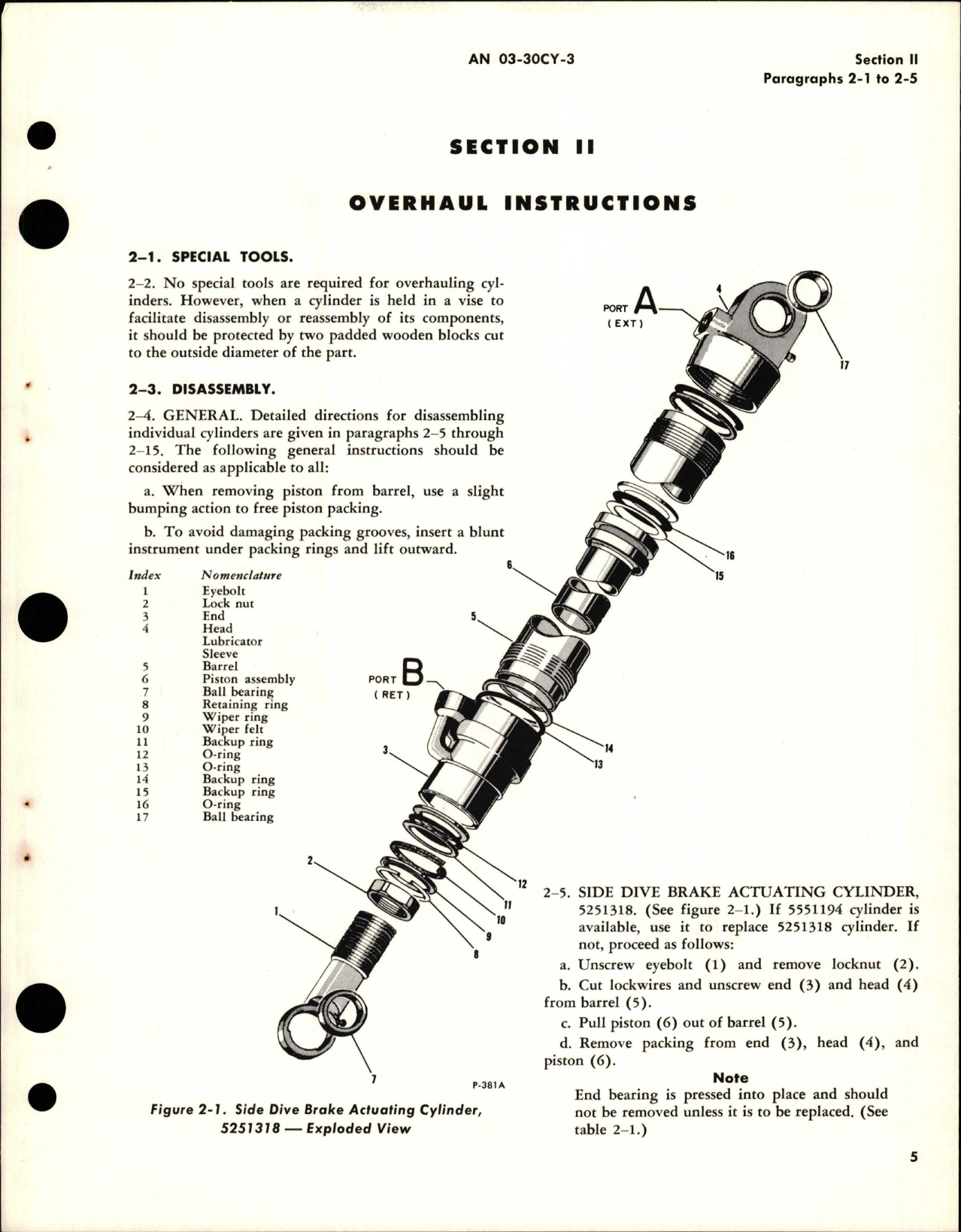 Sample page 9 from AirCorps Library document: Overhaul Instructions for Hydraulic Actuating Cylinders