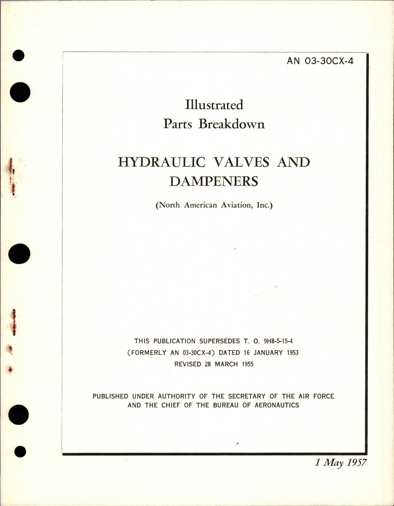 Sample page 1 from AirCorps Library document: Illustrated Parts Breakdown for Hydraulic Valves and Dampeners 