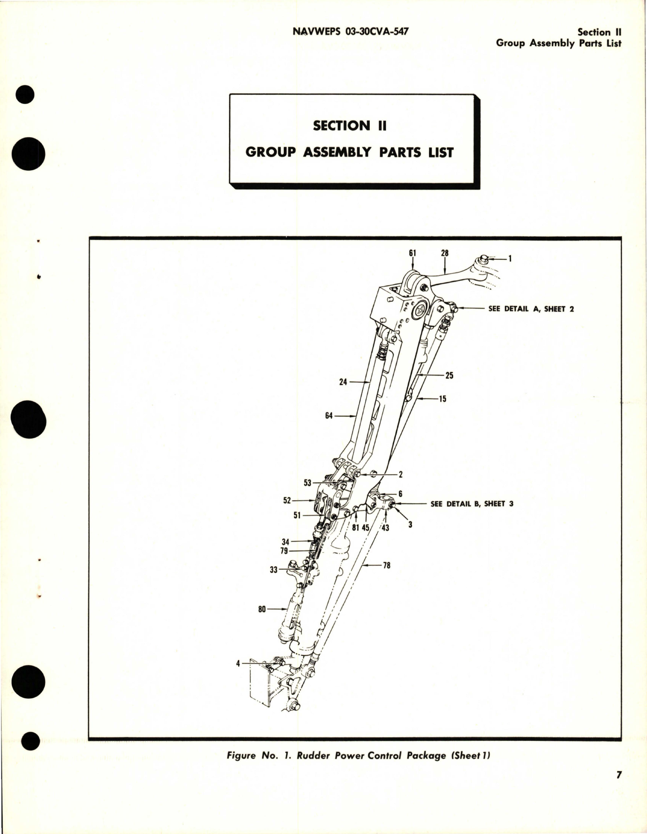 Sample page 9 from AirCorps Library document: Illustrated Parts Breakdown for Rudder Power Control, Cylinder and Valve Assembly, Rigging and Synchronization Fixtures