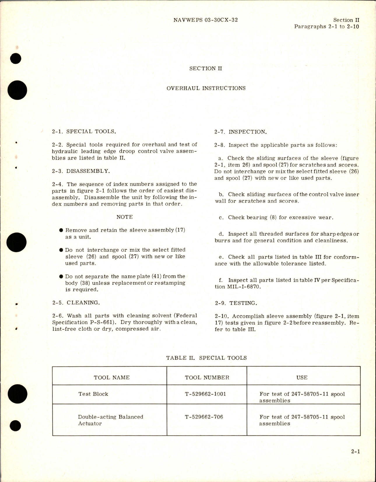 Sample page 5 from AirCorps Library document: Overhaul Instructions for Hydraulic Leading Edge Droop Control Valve Assembly