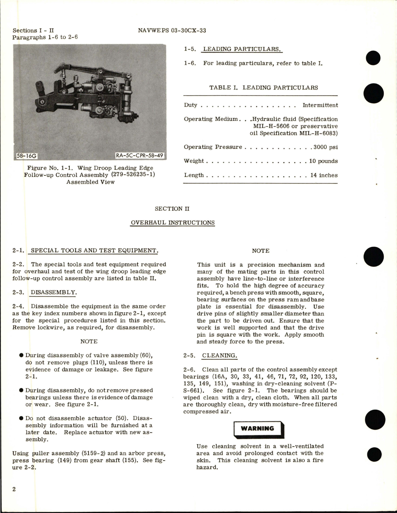 Sample page 5 from AirCorps Library document: Overhaul Instructions for Wing Droop Leading Edge Follow Up Control Assembly - Part 279-526235-1 