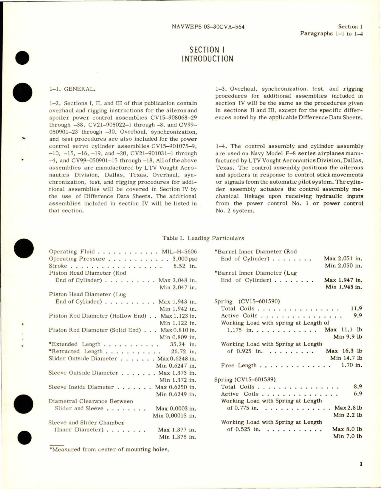 Sample page 5 from AirCorps Library document: Overhaul Instructions for Aileron & Spoiler Power Control Assembly and Servo Cylinder