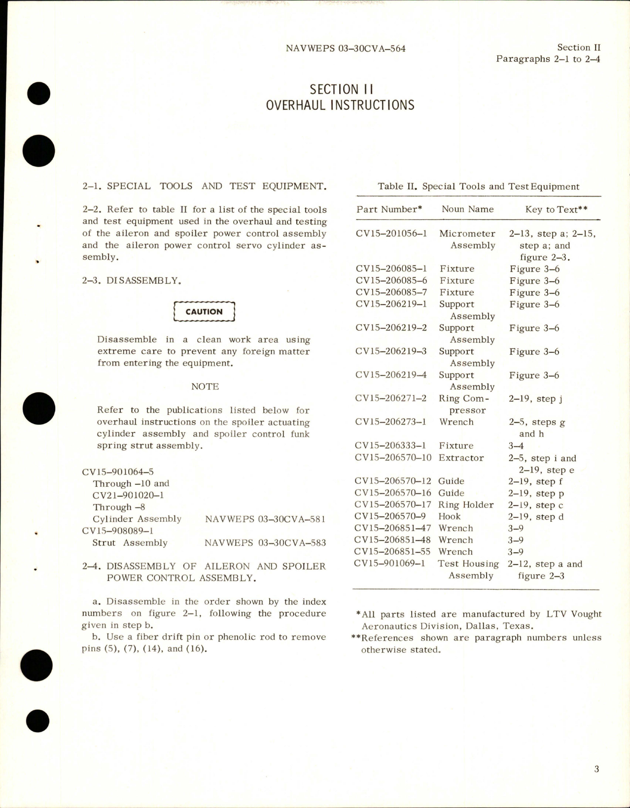 Sample page 7 from AirCorps Library document: Overhaul Instructions for Aileron & Spoiler Power Control Assembly and Servo Cylinder
