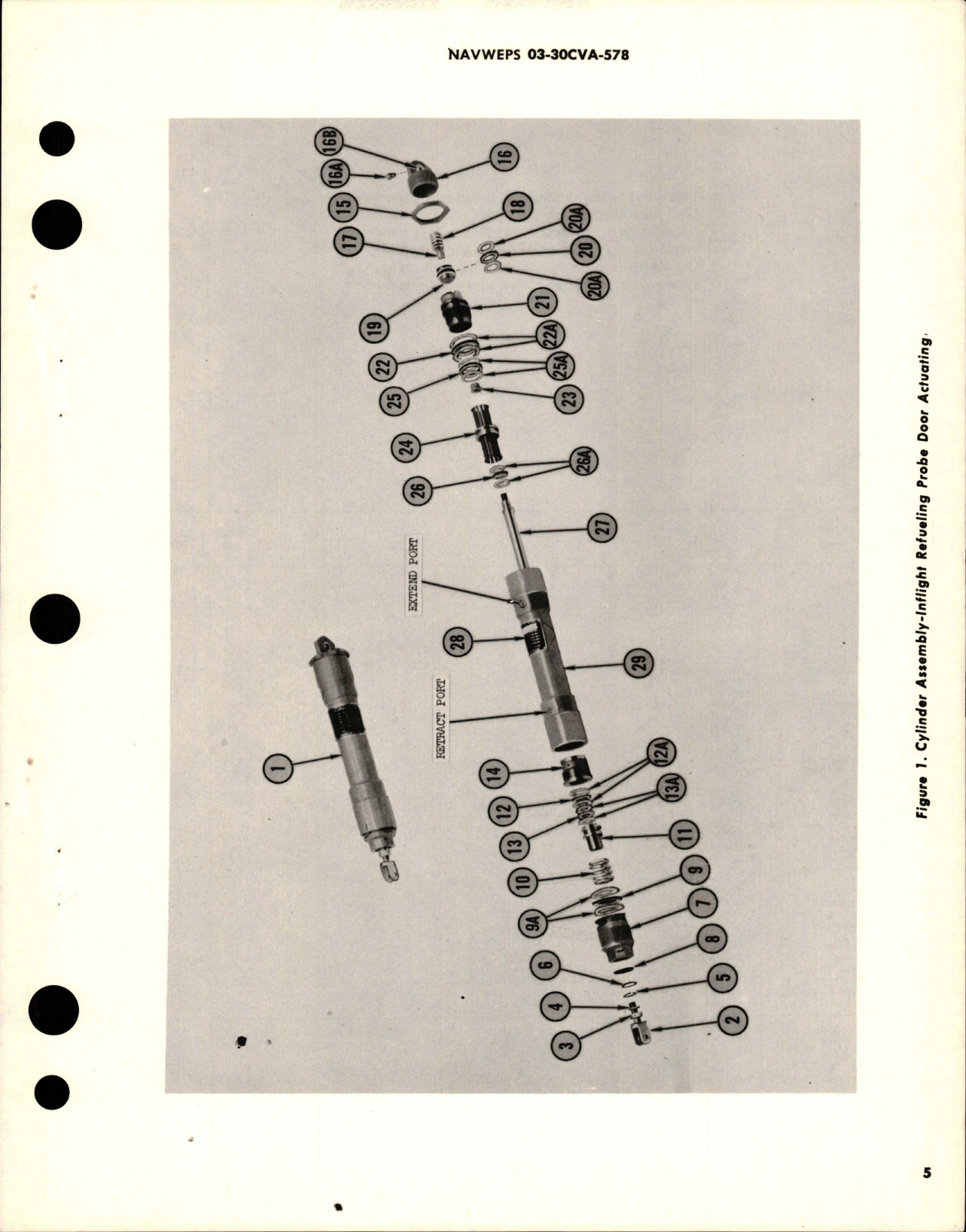 Sample page 5 from AirCorps Library document: Overhaul Instructions with Parts for Inflight Refueling Probe Door Actuating Cylinder Assembly - CV15-401262-2