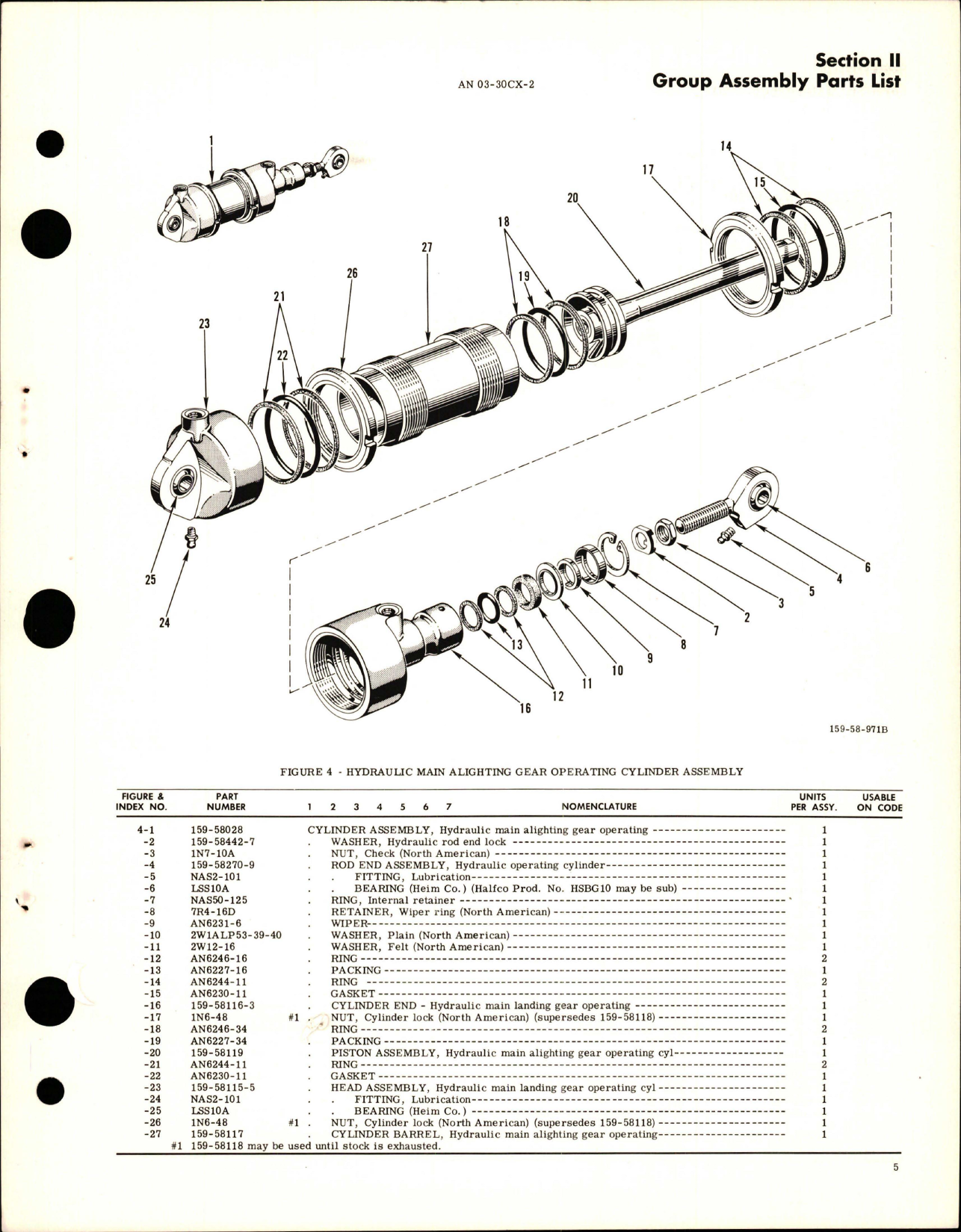 Sample page 9 from AirCorps Library document: Illustrated Parts Breakdown for Hydraulic Actuating Cylinders 