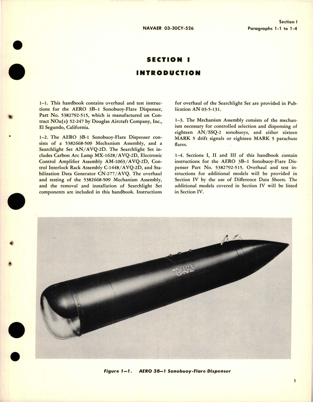 Sample page 5 from AirCorps Library document: Overhaul Instructions for AERO 3B-1 Sonobuoy-Flare Dispenser - Part 5382792-515